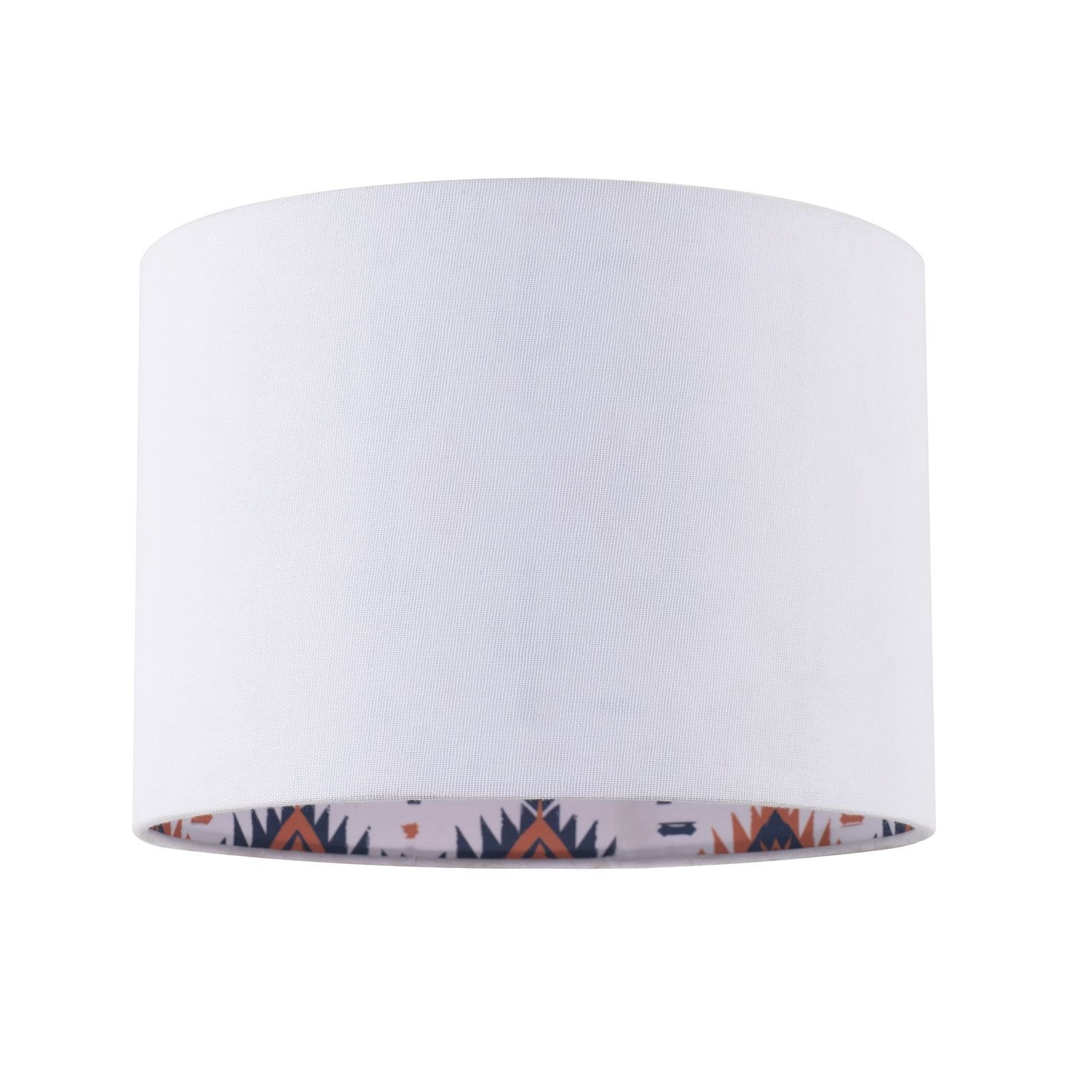 Happy Homewares Western Cactus White Linen with Inner Print Lampshade - 25cm