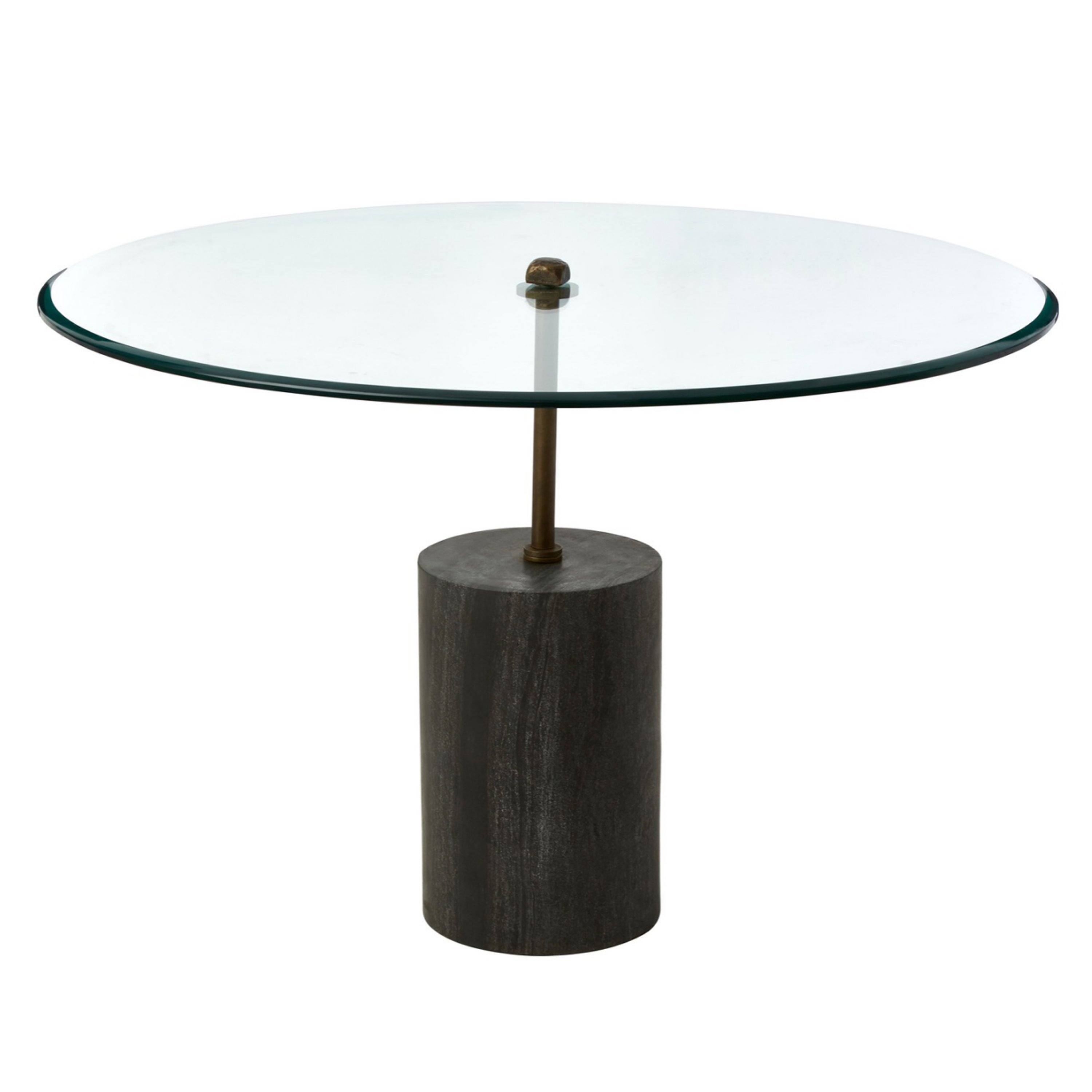Orsina Marble and Glass Side Table – Clear