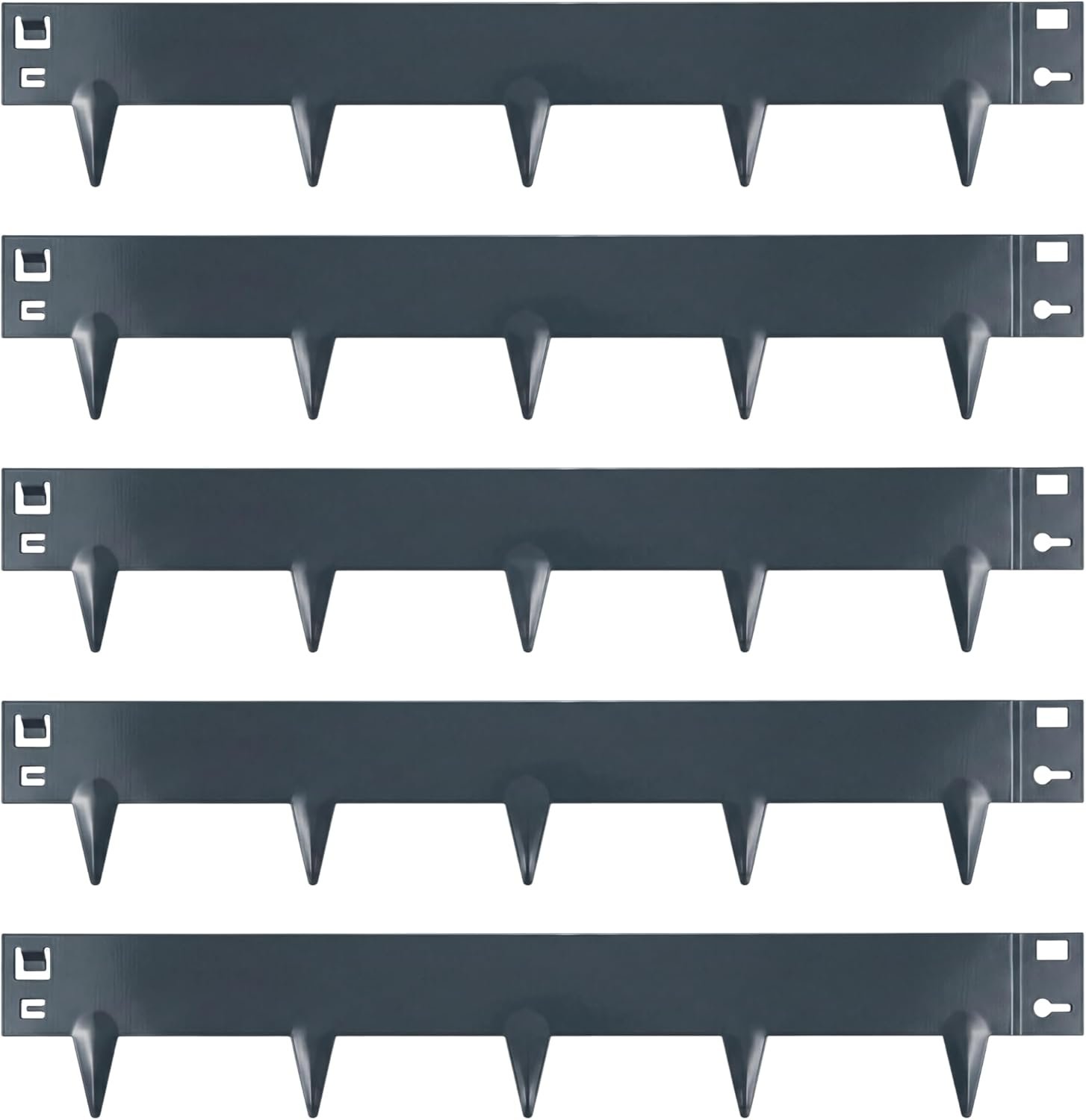 Greenera 5m x 8cm Galvanised Steel Lawn Edging Garden Border - Grey