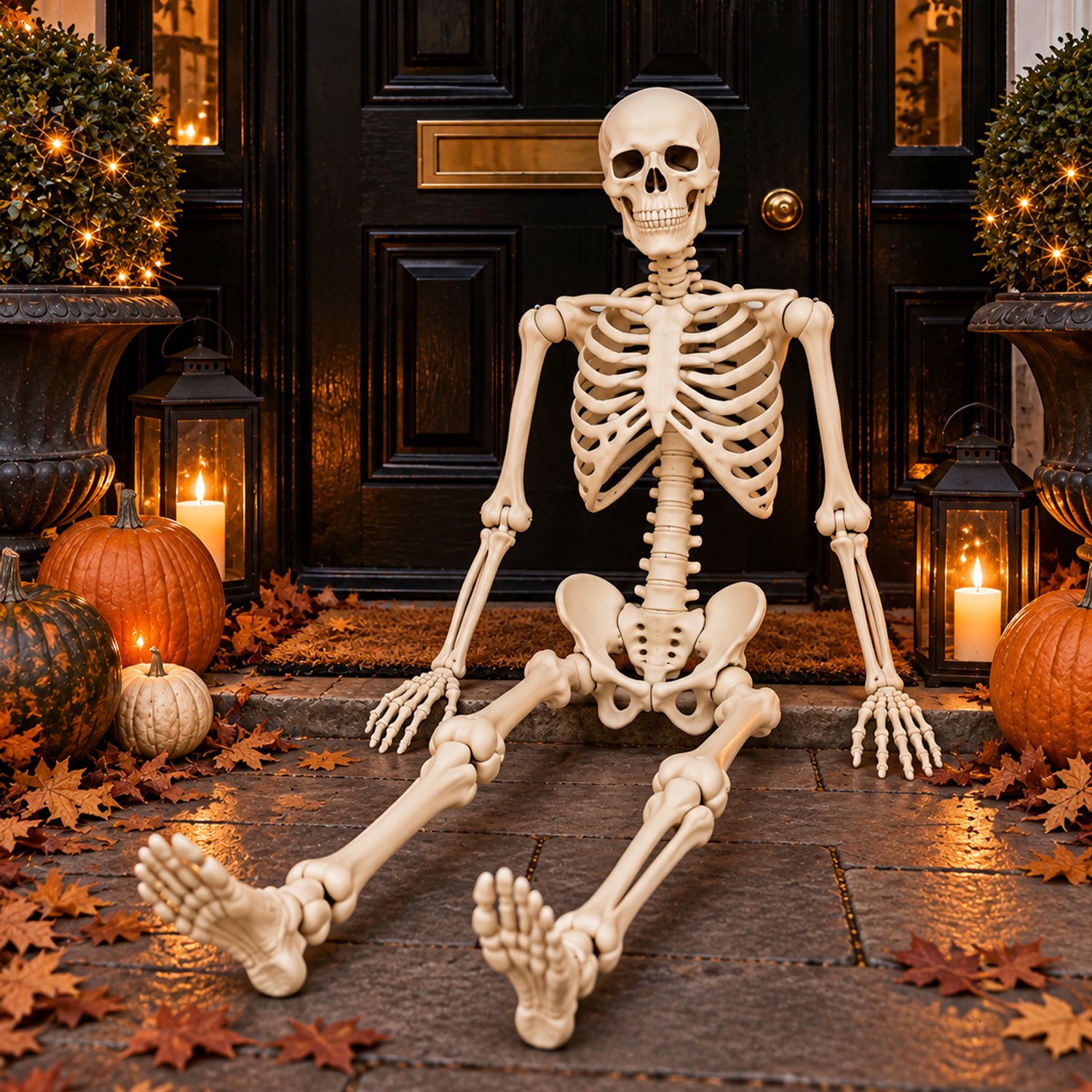 Neo 160cm Halloween Skeleton Prop Life Size Poseable Jointed Decoration