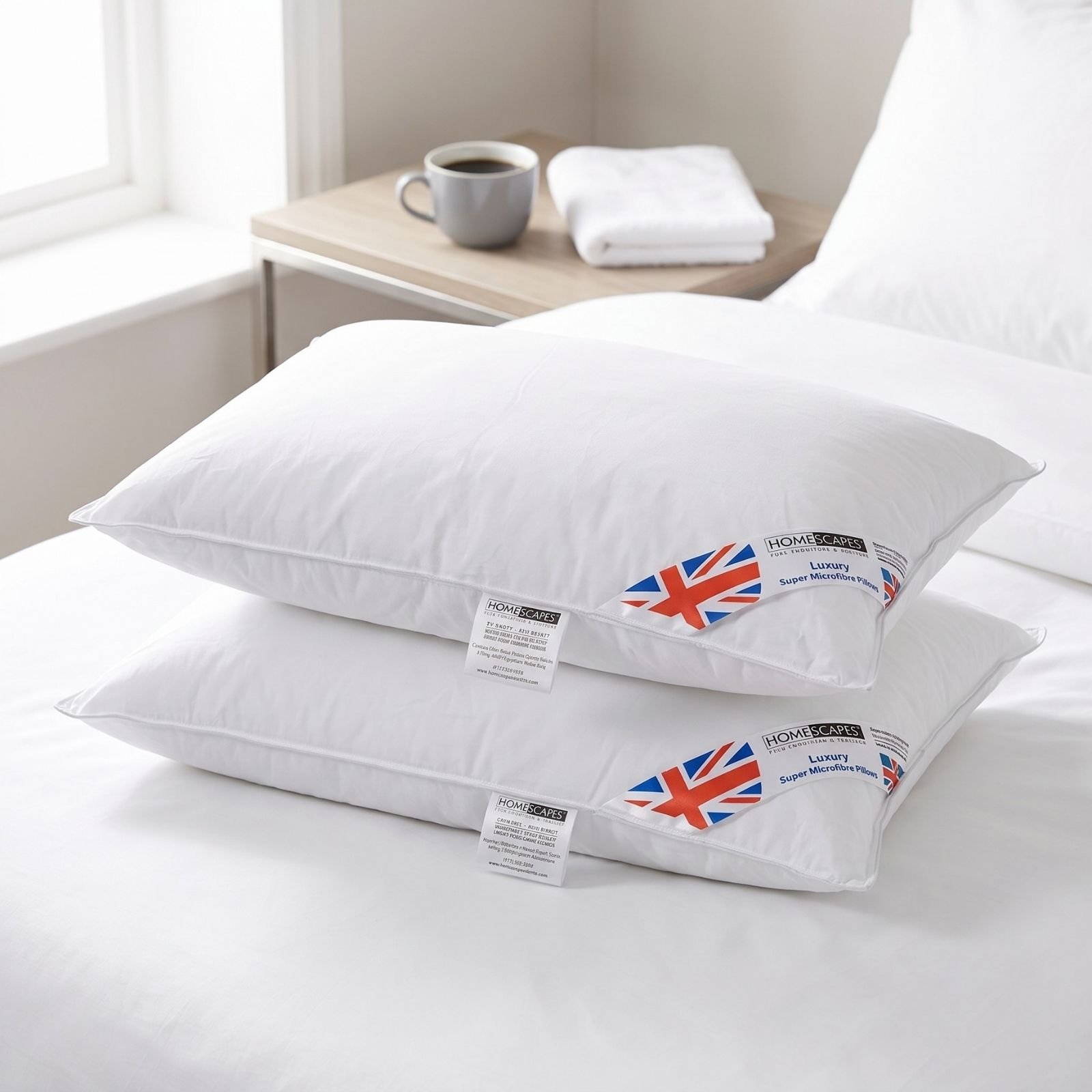 Homescapes Feels Like Down Super Microfibre Pillow Pair