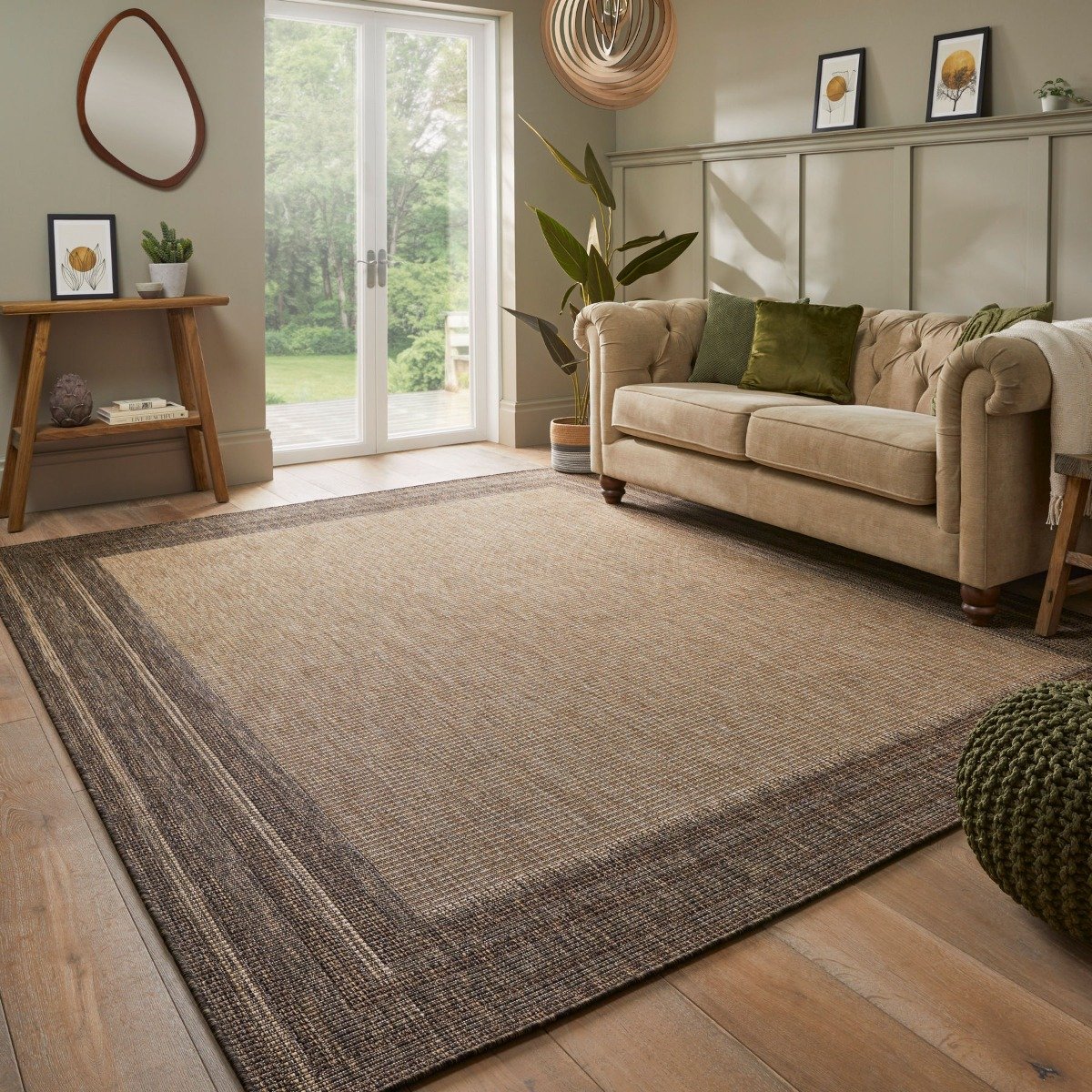 Mega Flooring Brown Modern Plain Rug - 160 x 230cm
