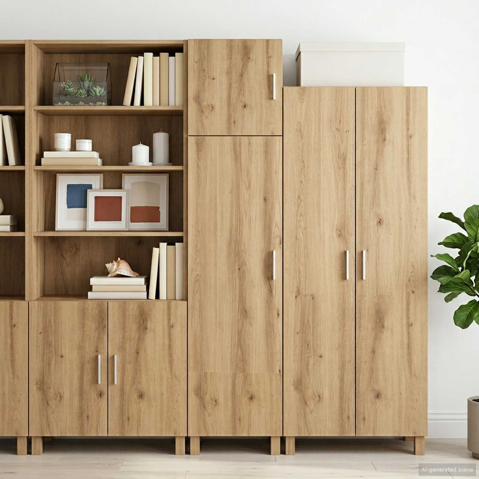 Walplus Pb Wall Cabinet - Oak - 40 x 42.5 x 40 cm