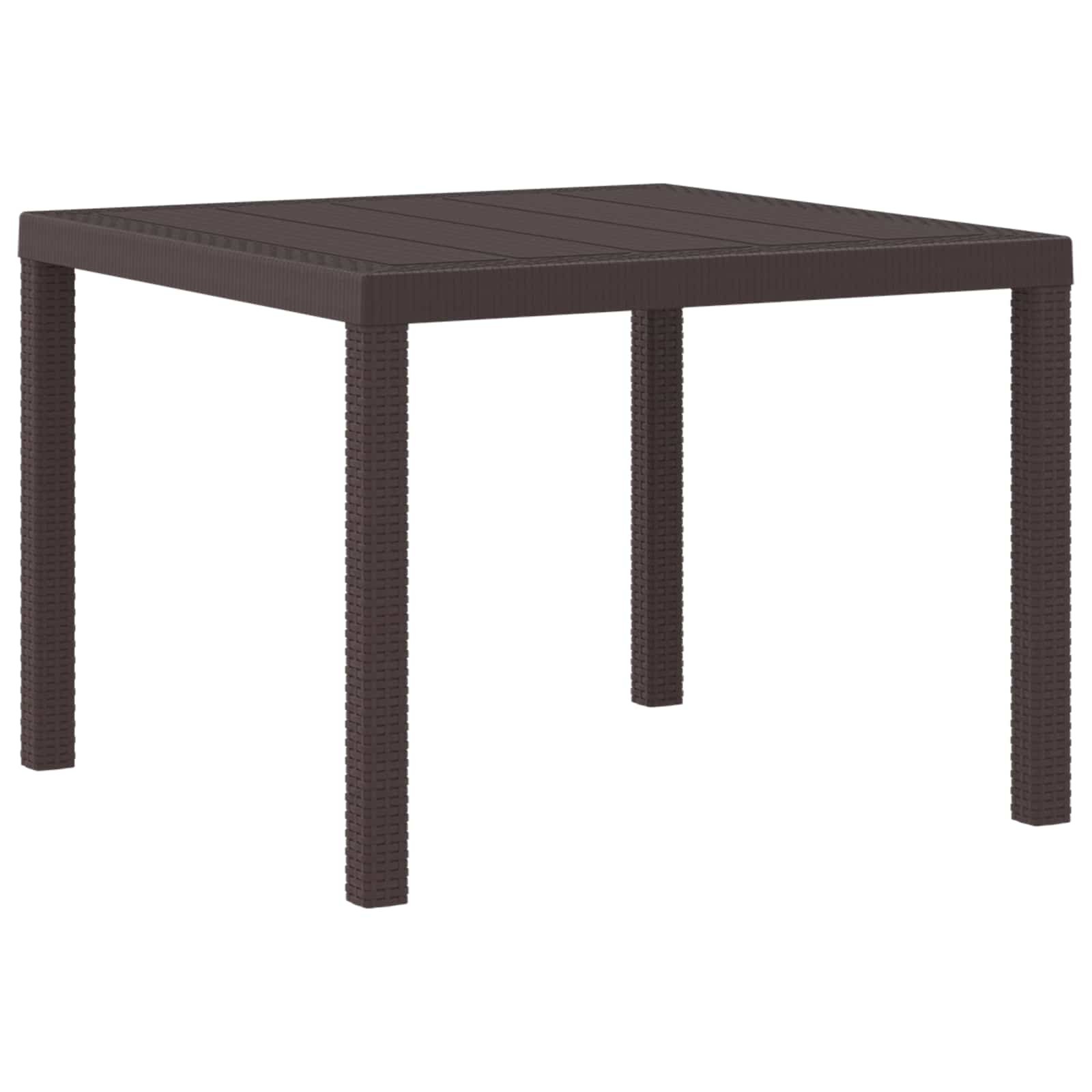 Walplus Garden Table - Brown - 100 x 100 x 73 cm