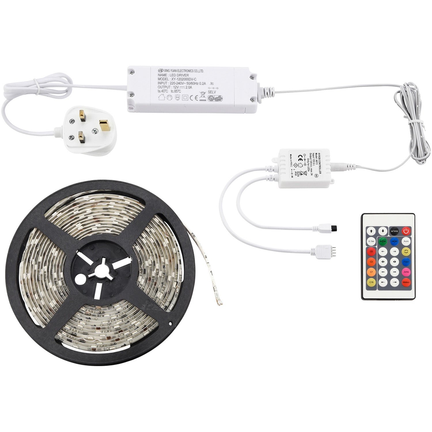 Loops Direct Polymer Film and Silicone RGB LED Tape Light Kit - White