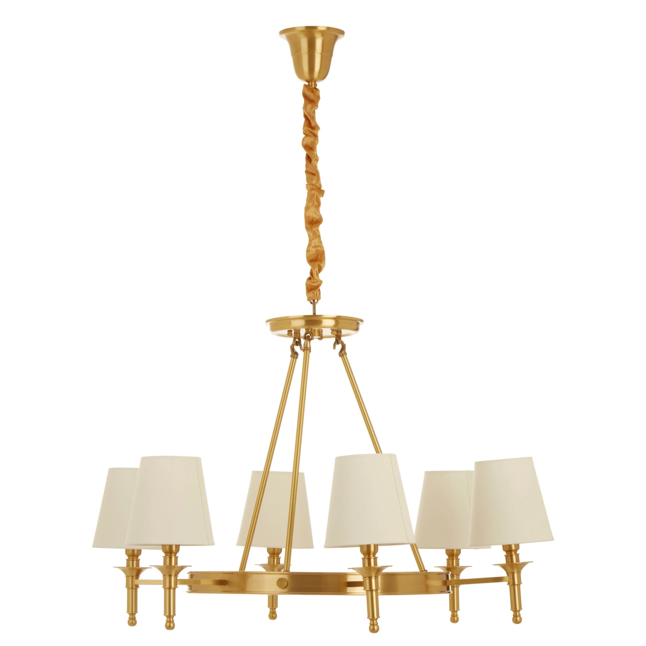 Orsina Zina Finish 6 Arm Chandelier - Copper