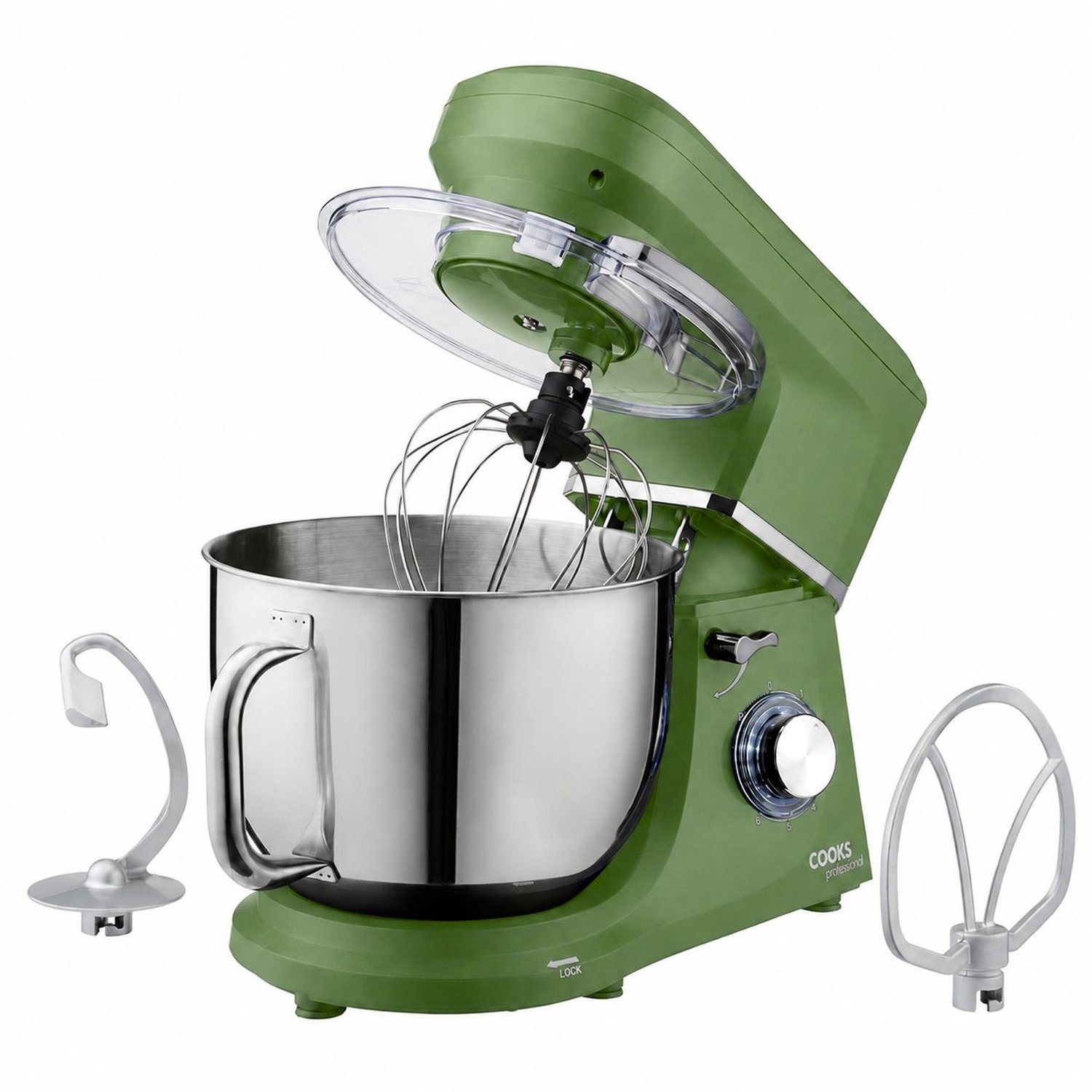 Cooks Professional 7L Stand Mixer with 6 Speeds - Green/Silver