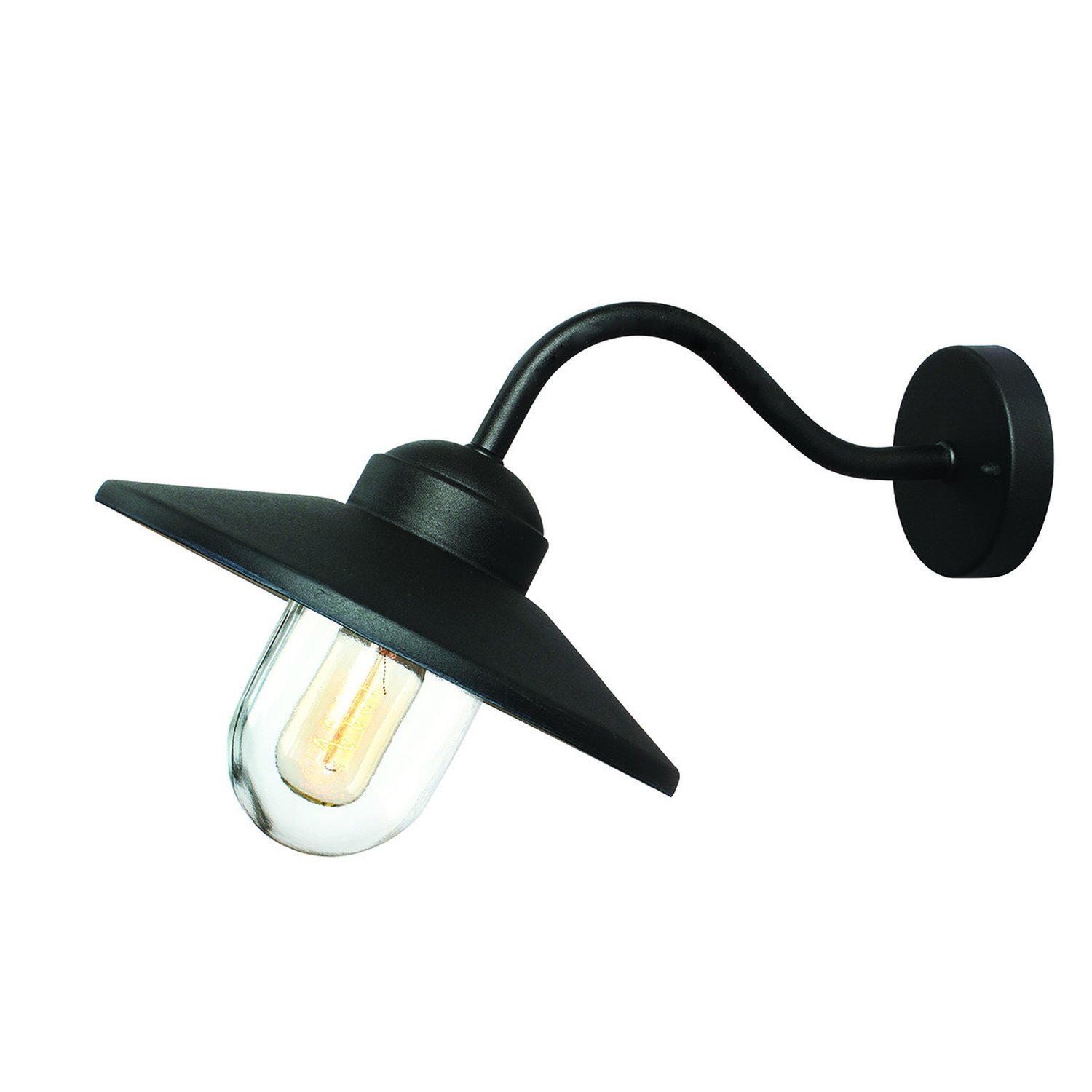 Elstead Klampenborg Fisherman Wall Light - Black