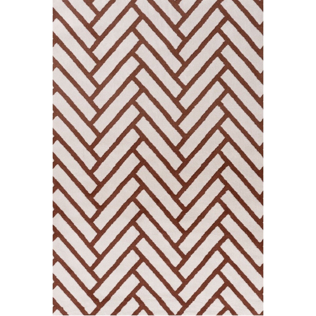 The Rugs Terracotta Loft Herringbone Rug - 80 x 150cm