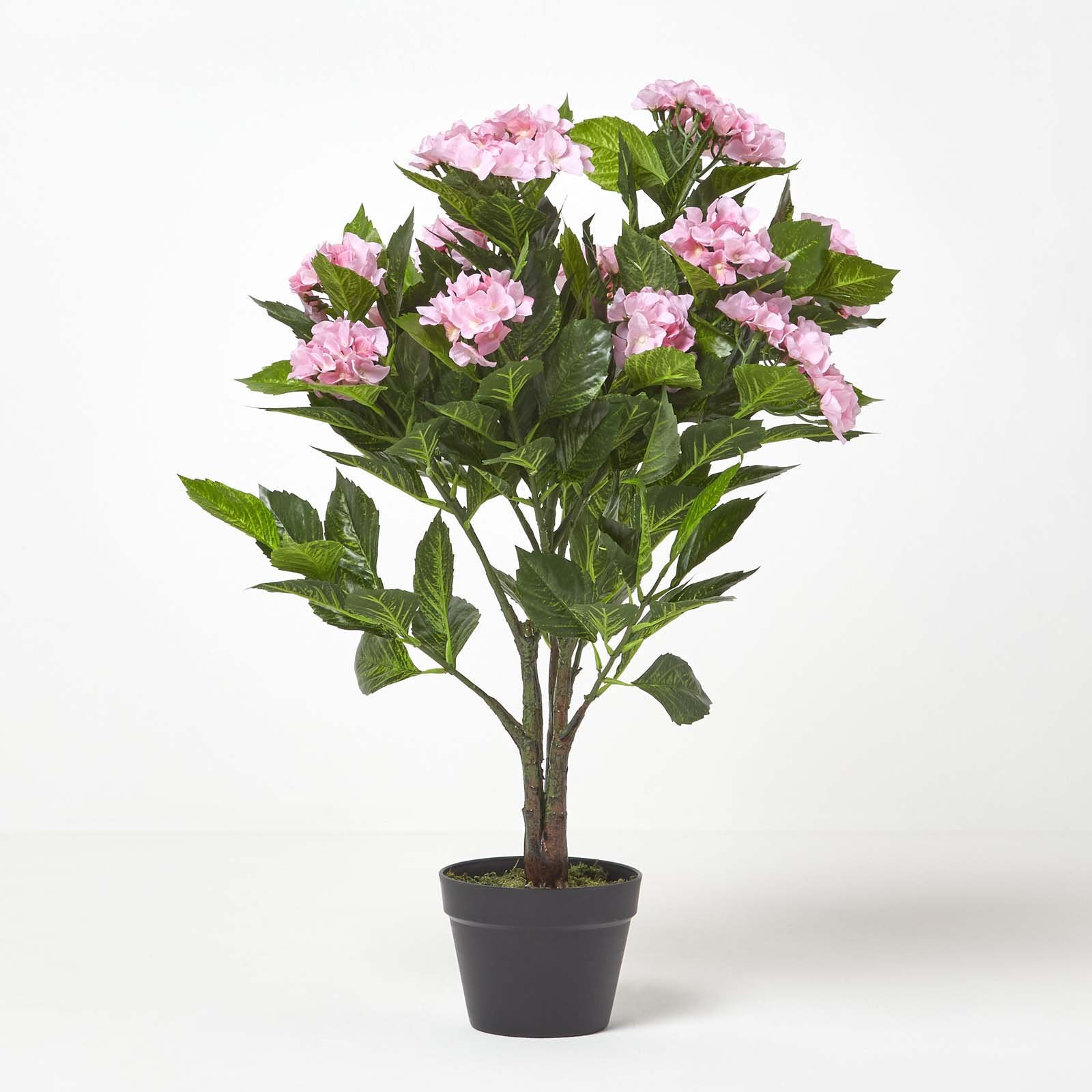 Homescapes Handcrafted Artificial Hydrangea Plant - Pink