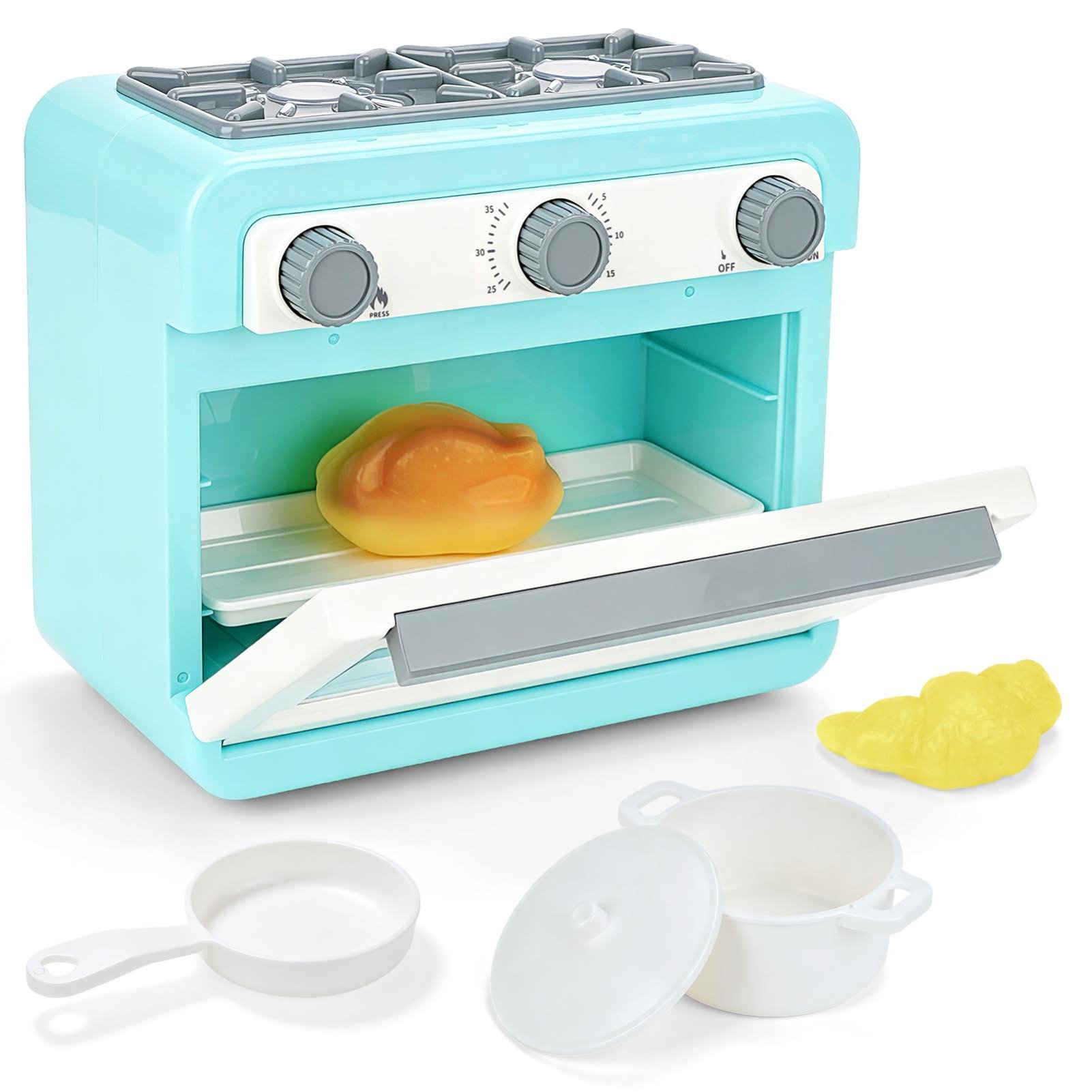deAO Oven Kitchen Set Toy - Blue