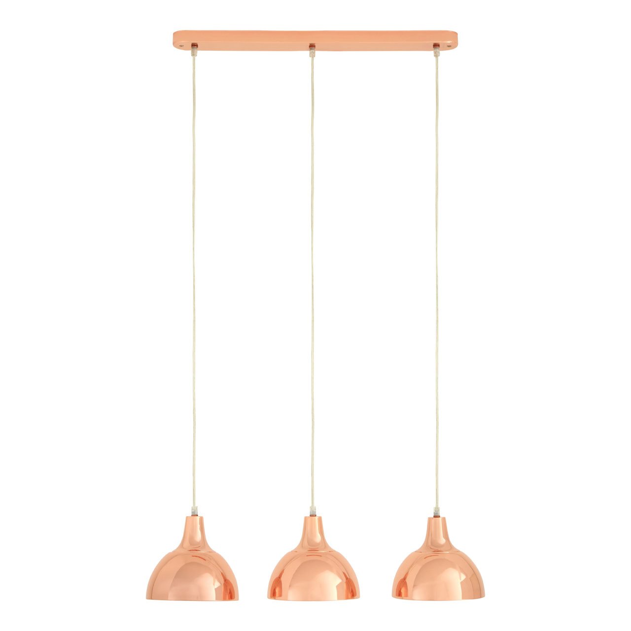 Orsina Jasper 3 Light Metal Pendant Light - Copper