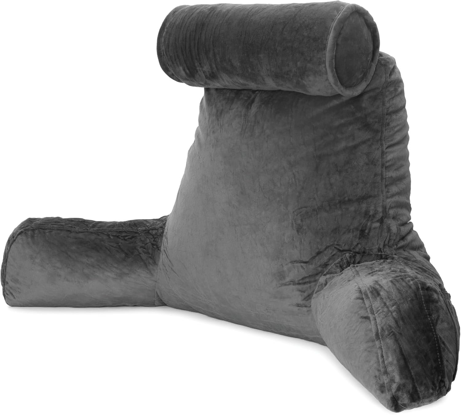 Dreamcatcher Memory Foam Reading Pillow with Headrest - Grey