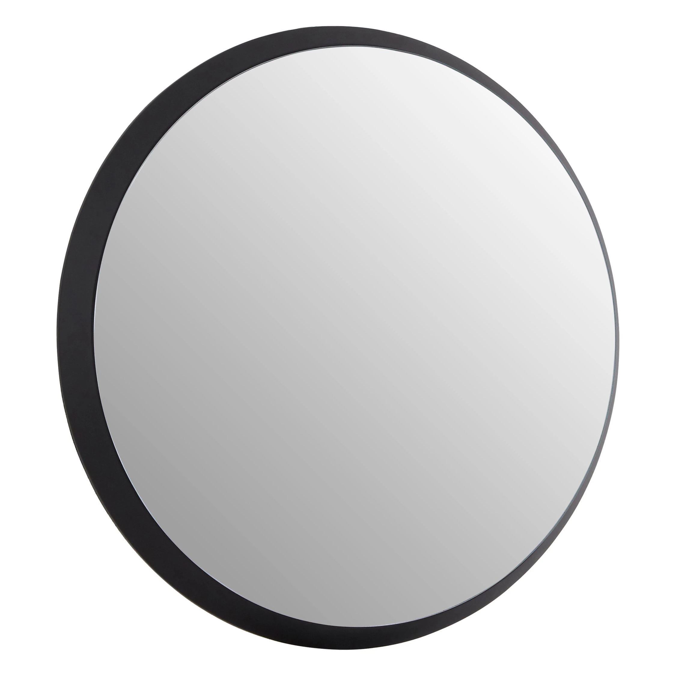 Orsina Athena Round Large Wall Mirror – Black