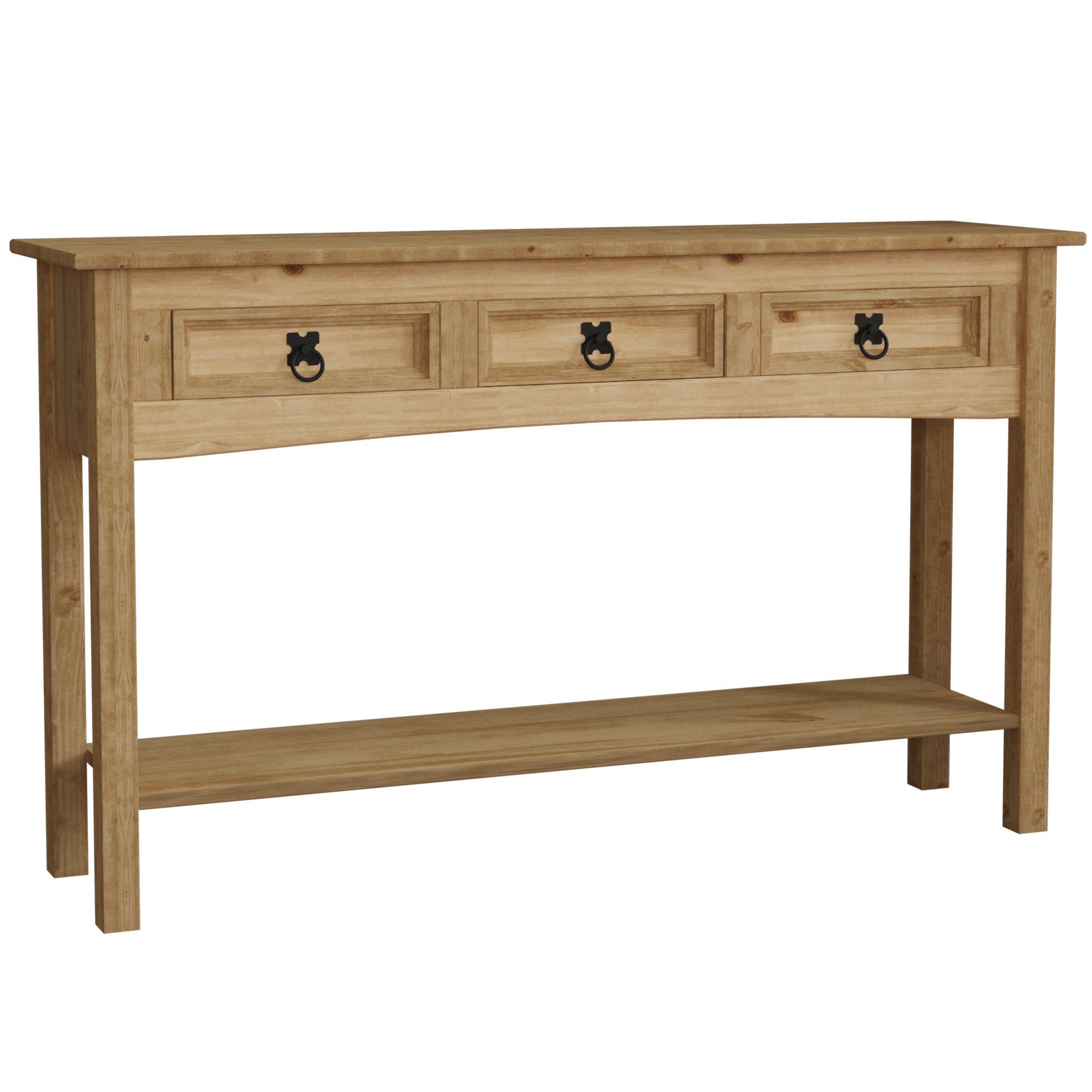 Vida Designs Corona 3 Drawer Console Table - Pine