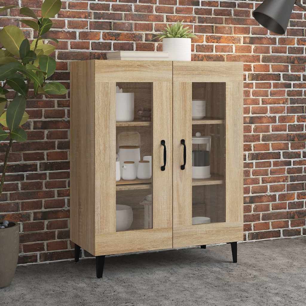 Walplus Engineered Wood 2 Doors Sideboard - Sonoma Oak - 69.5 x 34 x 90 cm