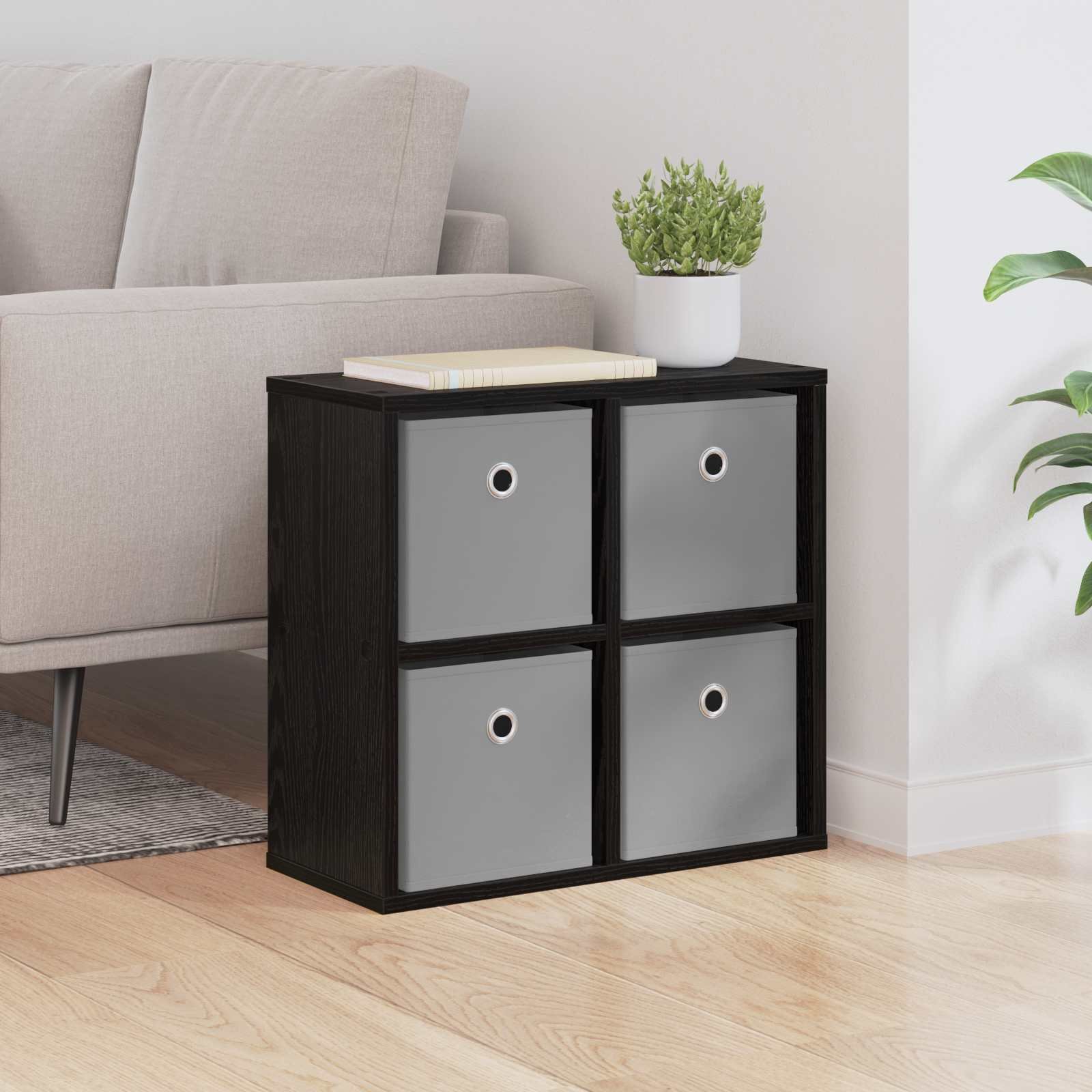 Walplus Sideboard - Black Ash - 49.5 x 22 x 47 cm
