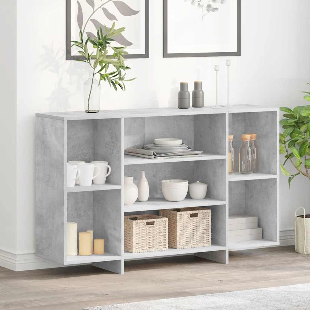 Walplus Engineered Wood Sideboard - Concrete Grey - 120 x 30 x 75 cm