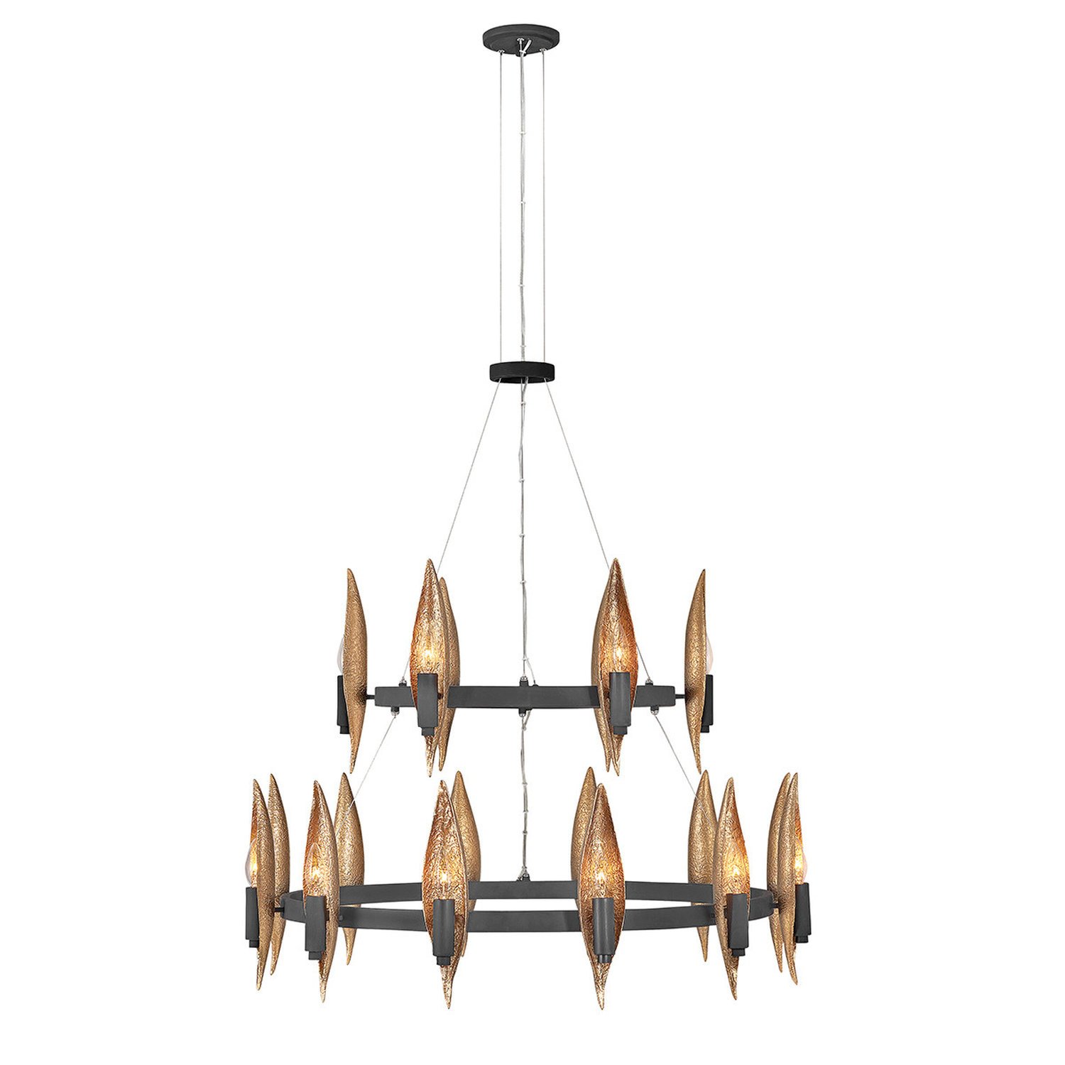 Elstead Hinkley 18 Arm Pendant Light - Carbon Black