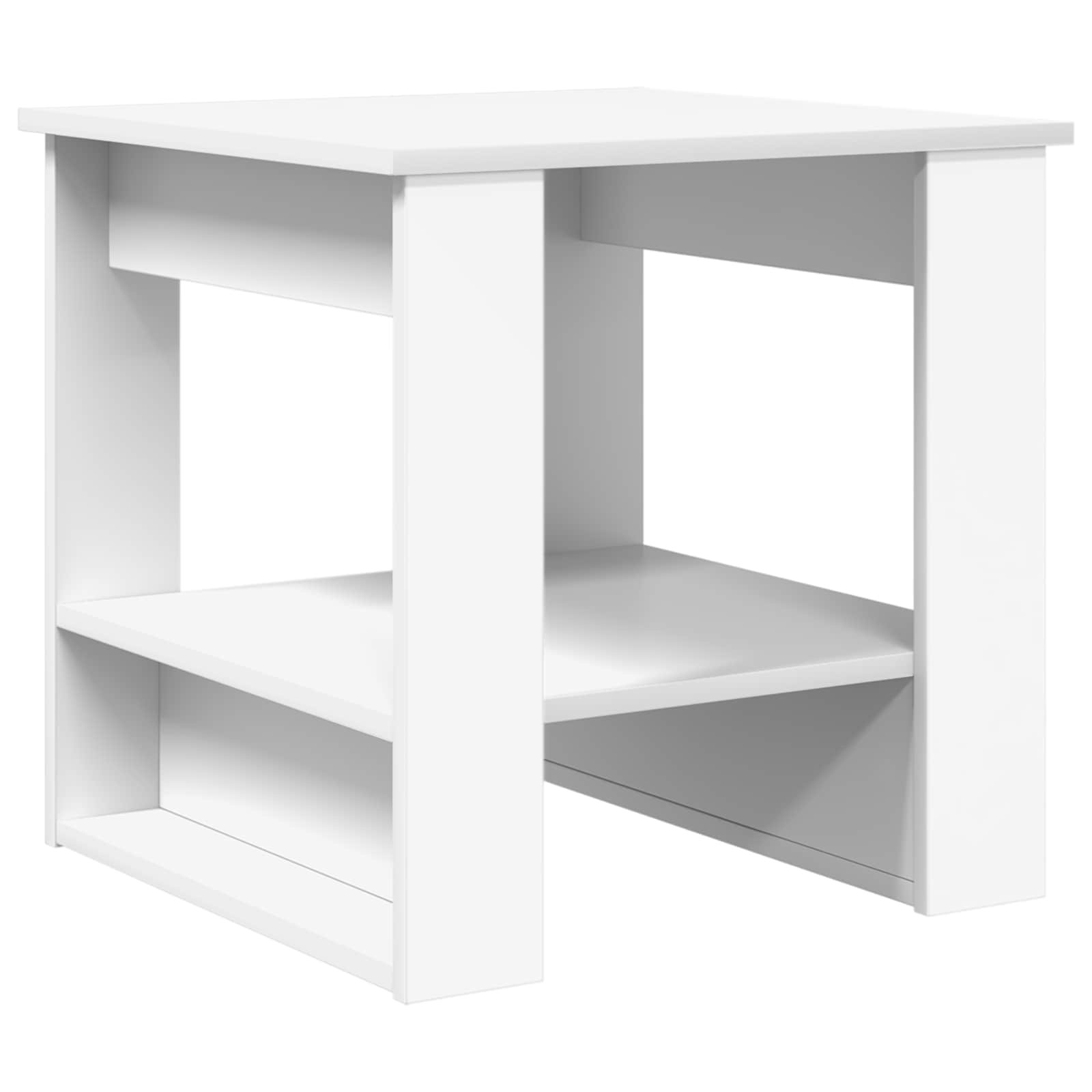 Walplus Engineered Wood Coffee Table - White - 51 x 50 x 50 cm