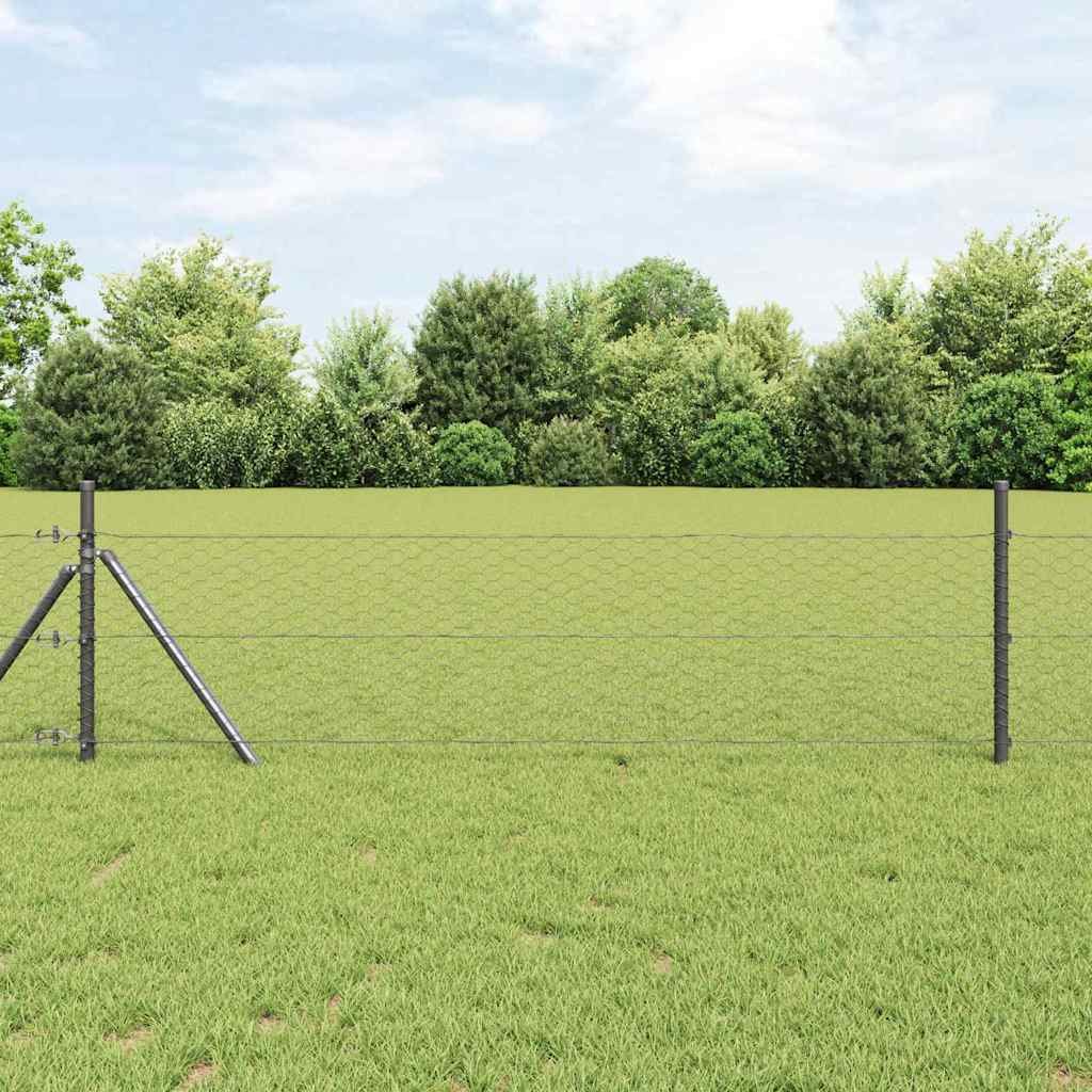 Walplus PVC Hexagon Fence - Grey - 10 x 0.5 m