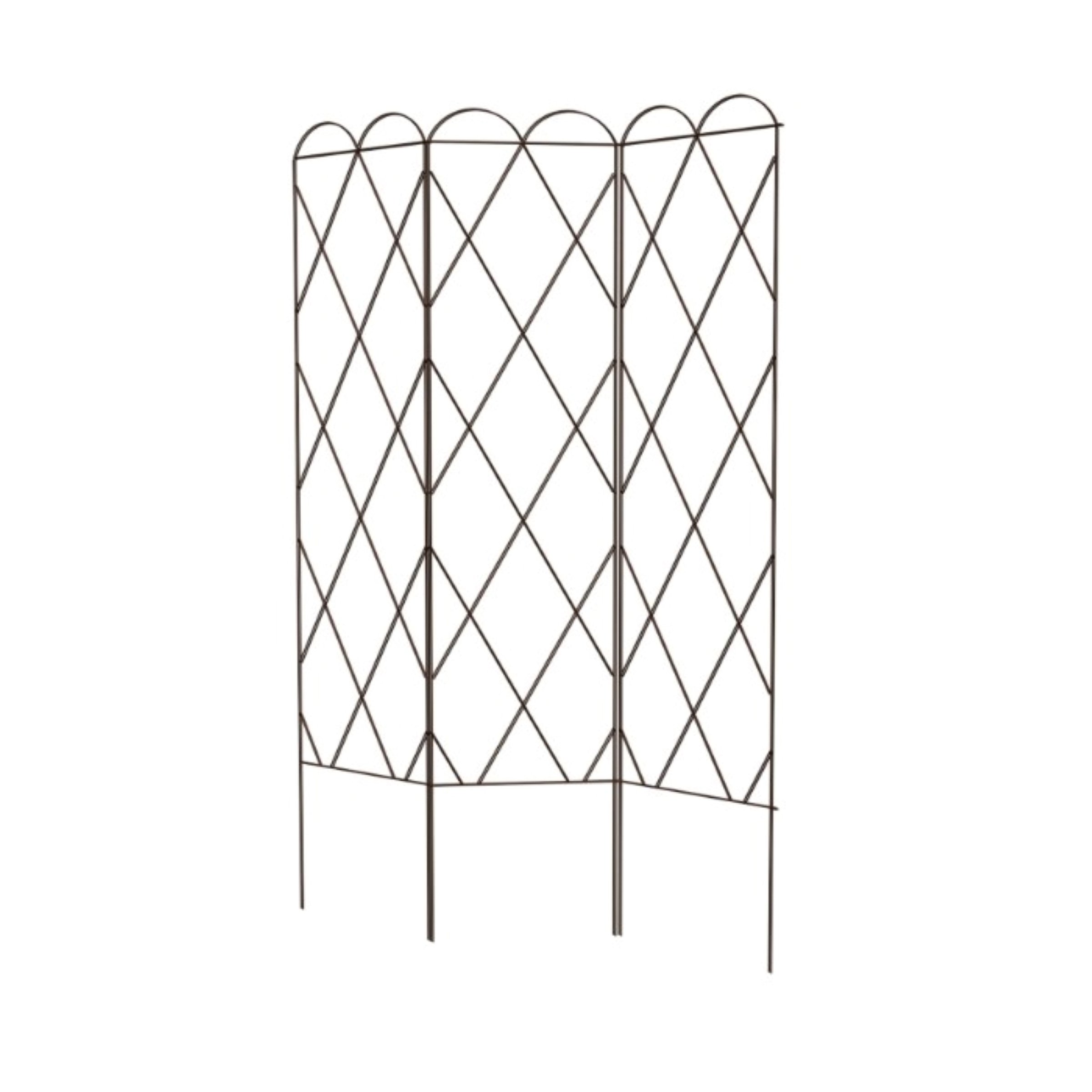 Primrose Rustic 3 Panel Expandable Pea Trellis & Plant Support in Rust - 162cm