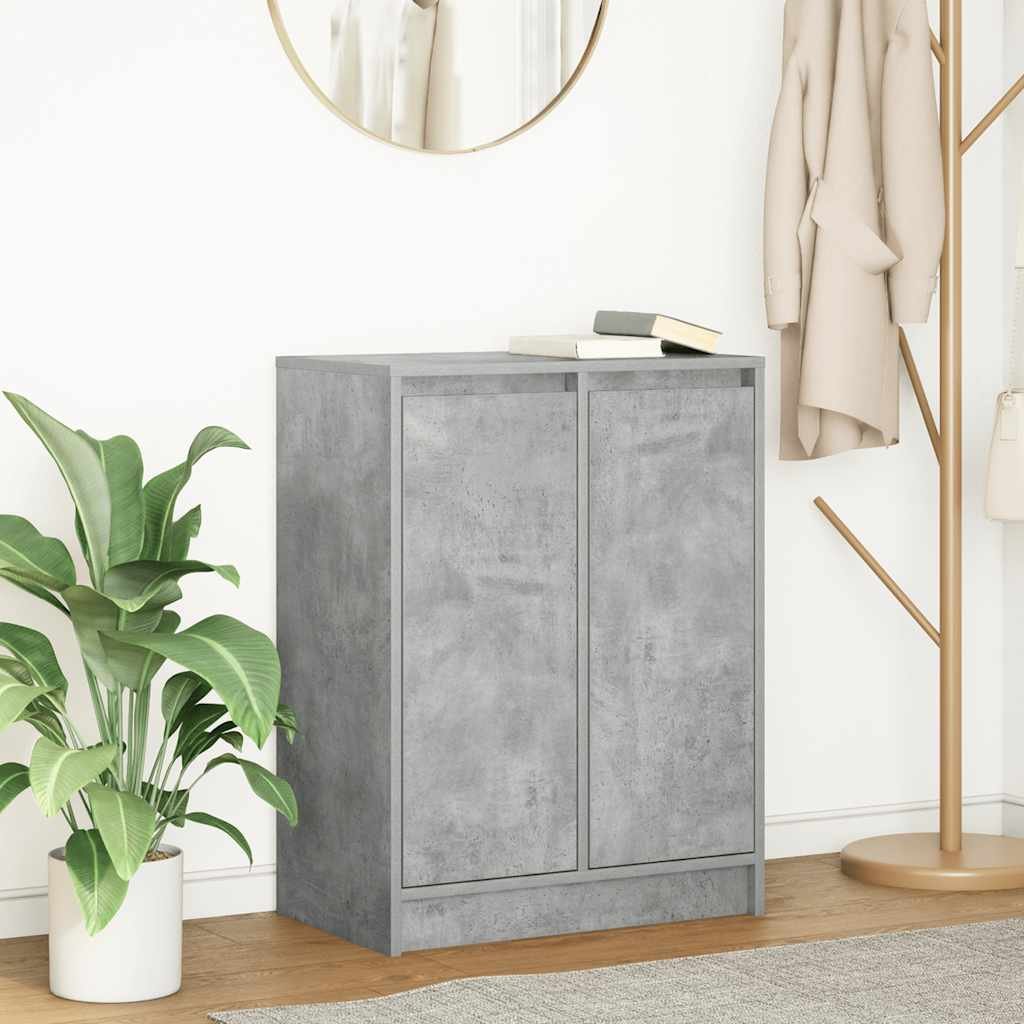Walplus Engineered Wood Sideboard - Concrete Grey - 57 x 34 x 76 cm