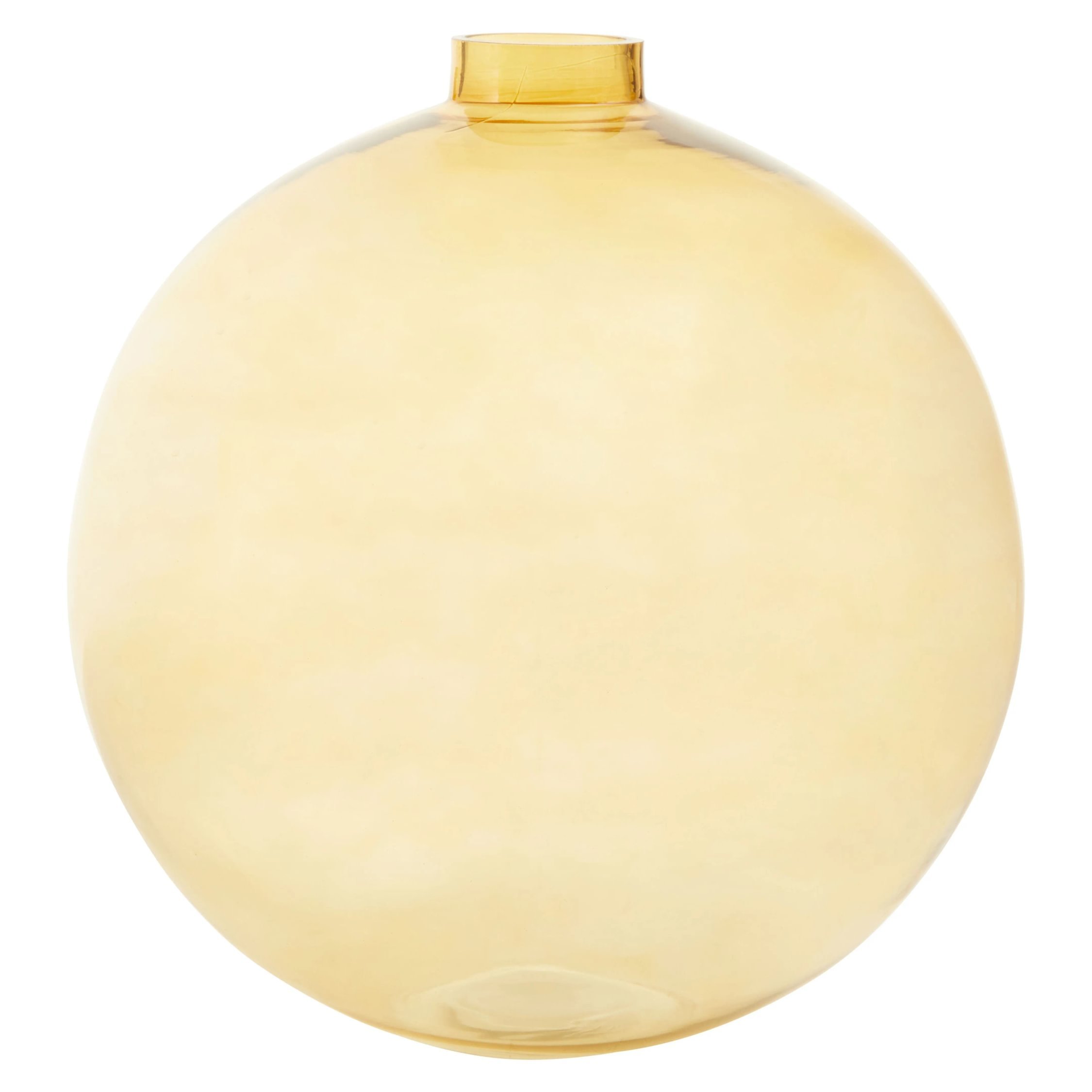 Orsina Bree Glass Vase - Amber