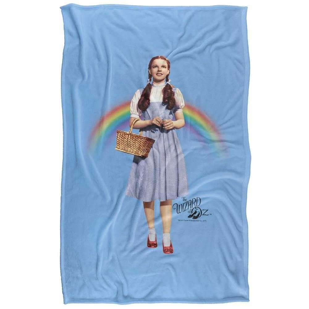 Wizard Of Oz Rainbow Supersoft Blue Blanket - 152cm x 127cm