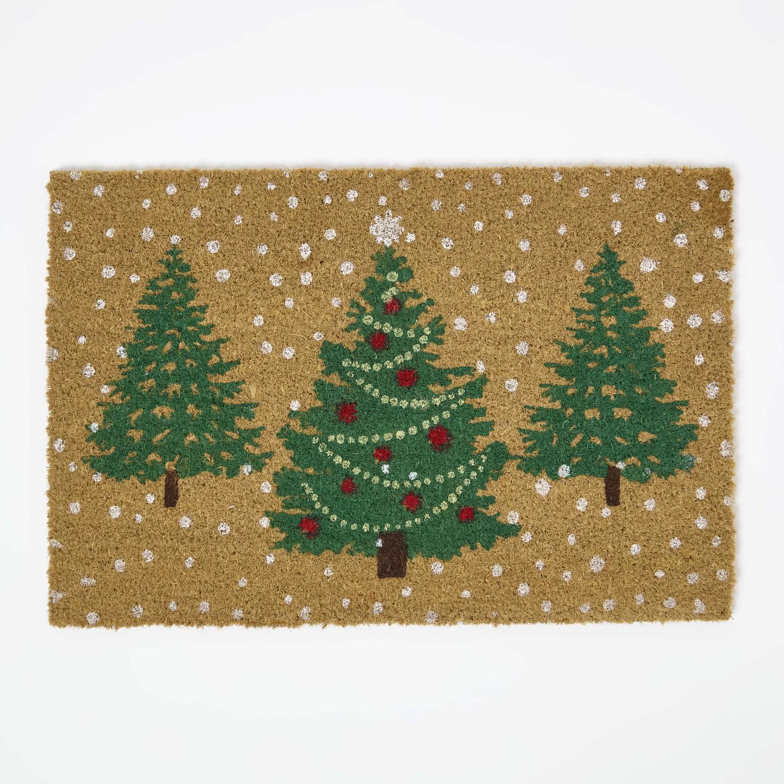 Homescapes Christmas Trees Coir Doormat – 60 x 40 cm