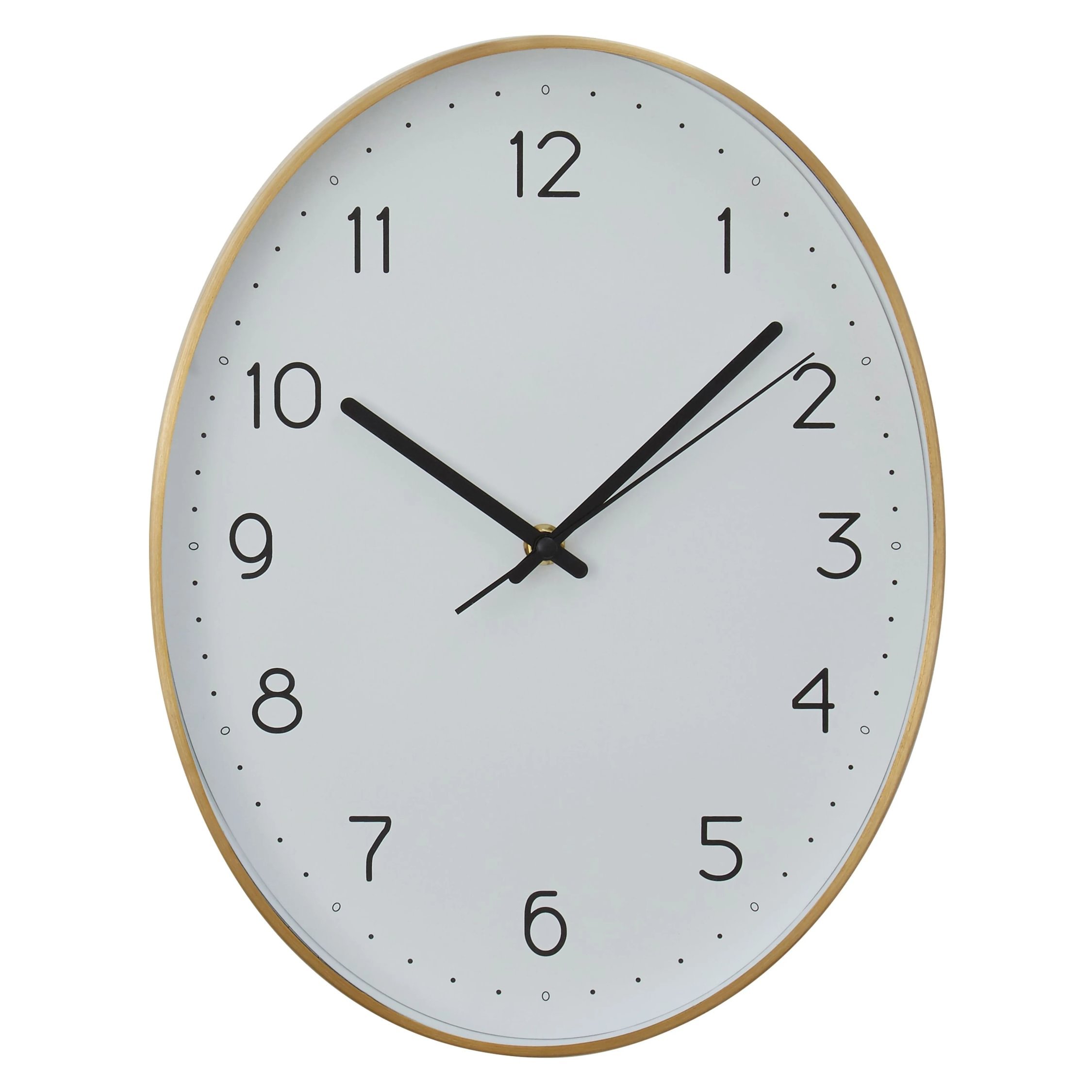 Orsina Elko Oval Wall Clock with - Gold