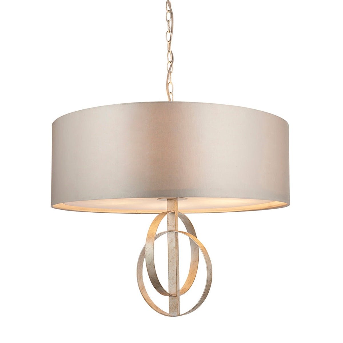Loops Direct Steel 5-Bulb Pendant Light - Mink Satin