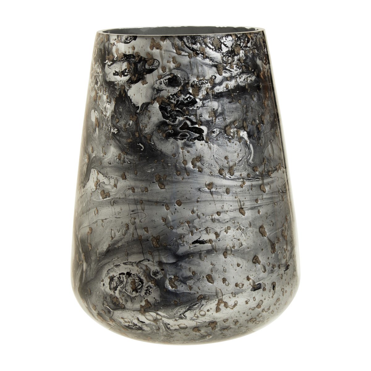 Orsina Garan Marble Effect Small Glass Vase - Grey