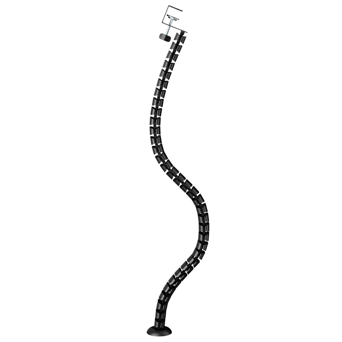 Dellonda Standing Desk Flexible Clamp On Cable Management System - Black