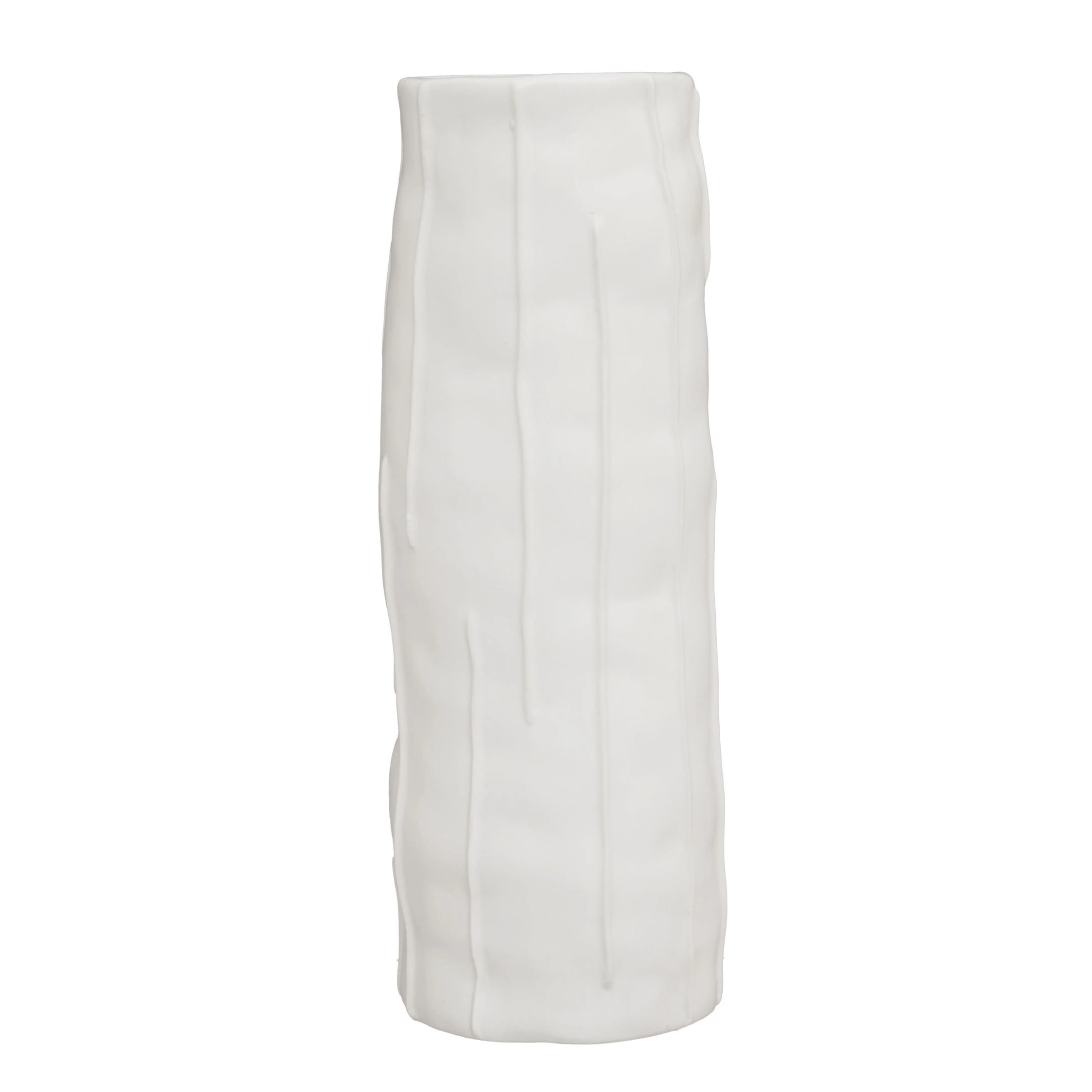Orsina Fara Large Textured Ceramic Vase - White