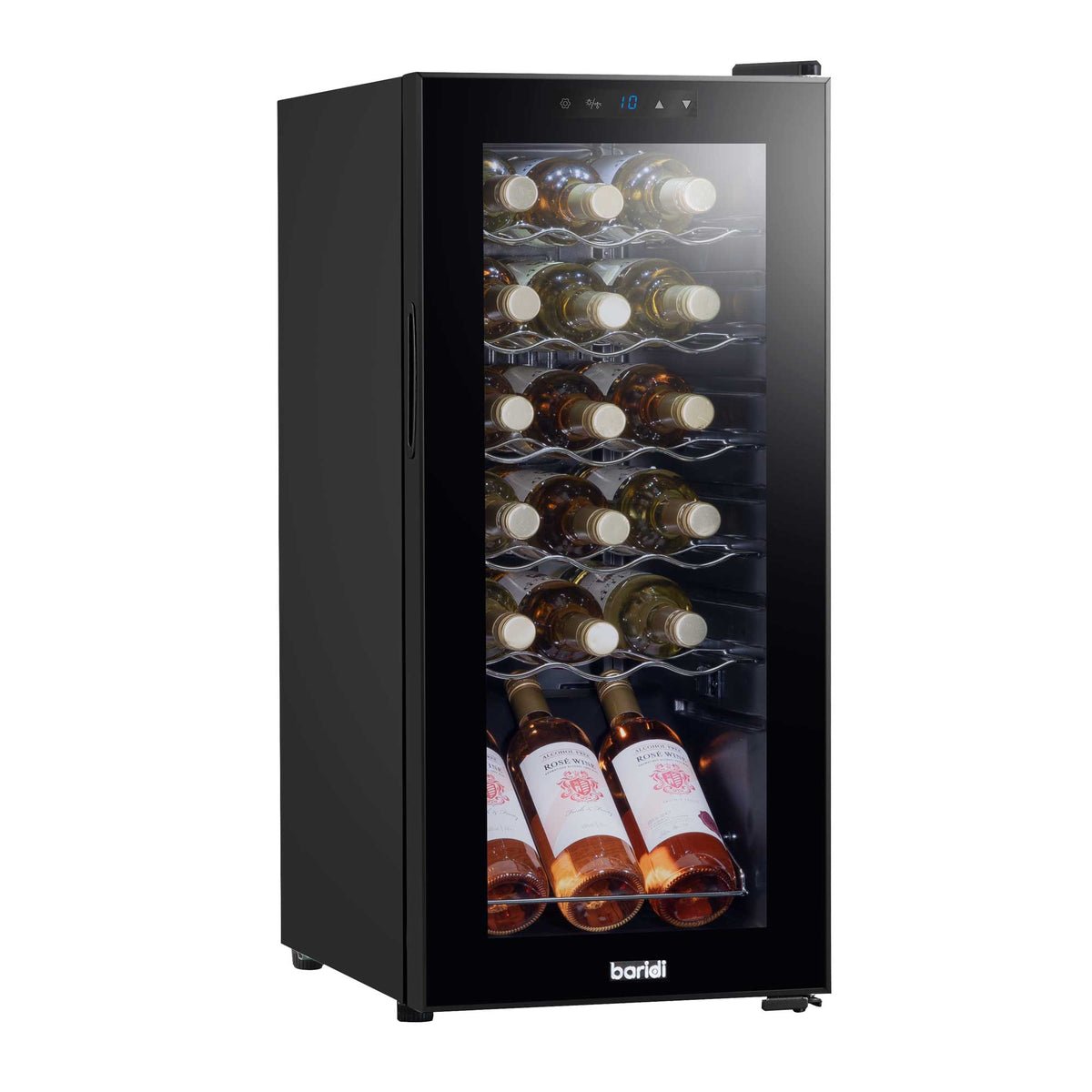 Baridi 18 Bottle Touch Control Wine Fridge - Black