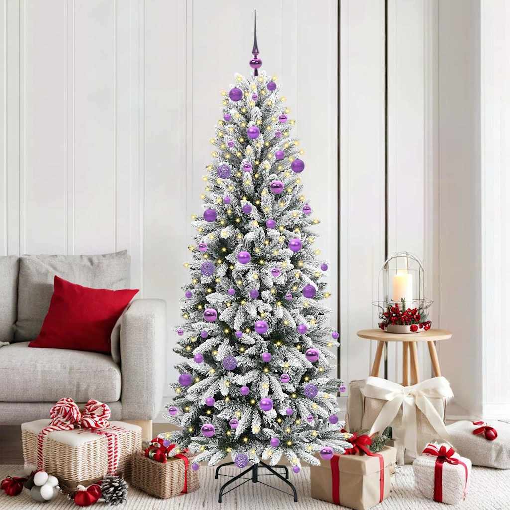 Walplus 300 LED Lights Artificial Christmas Tree 73 cm Wide - White - 180 cm