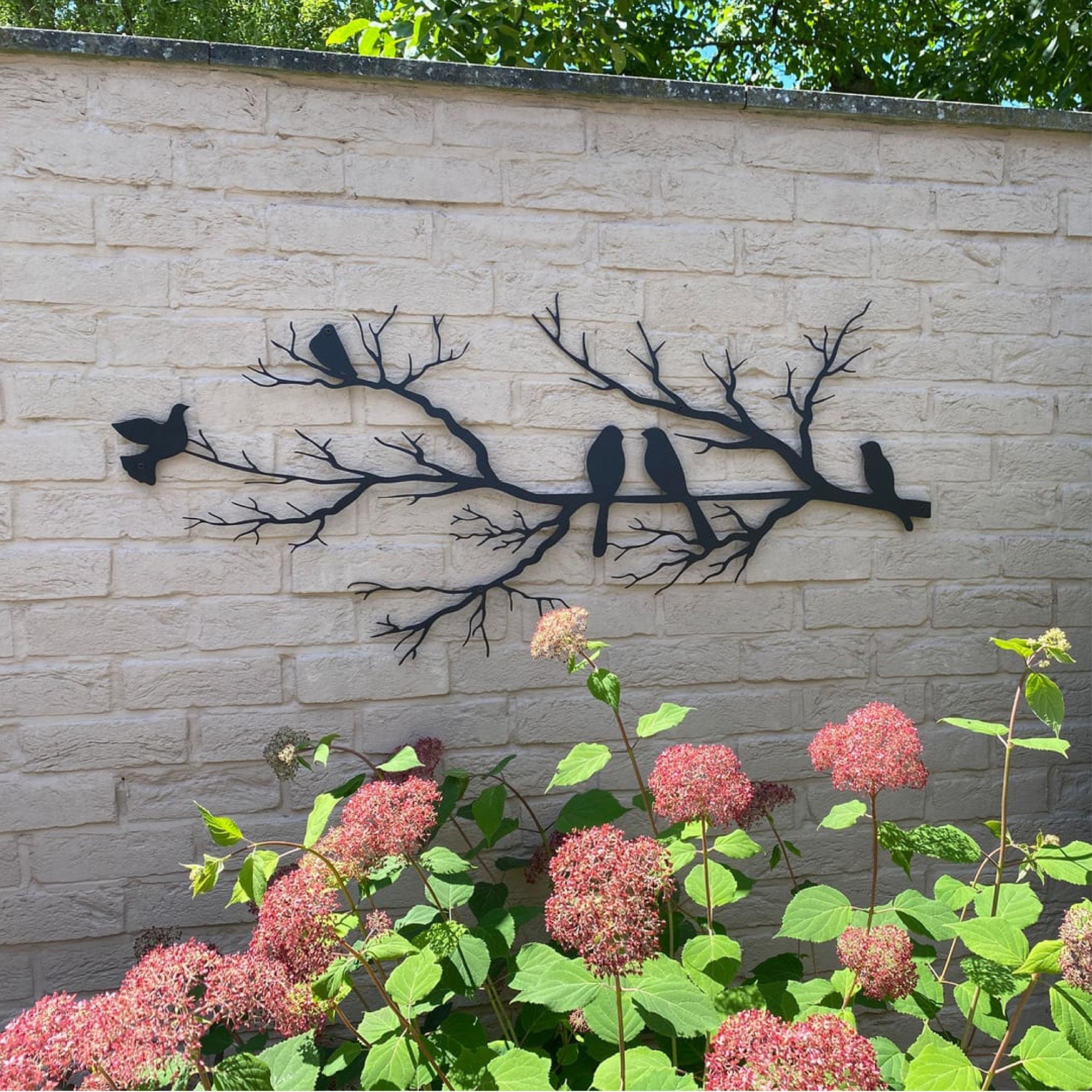 Decortie Metal Hanging Wall Art - Animals And Nature - Black