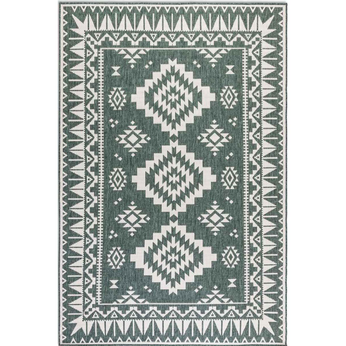 Hanse Home Green Dynamic Oriental Reversible Rug - 80 x 150cm