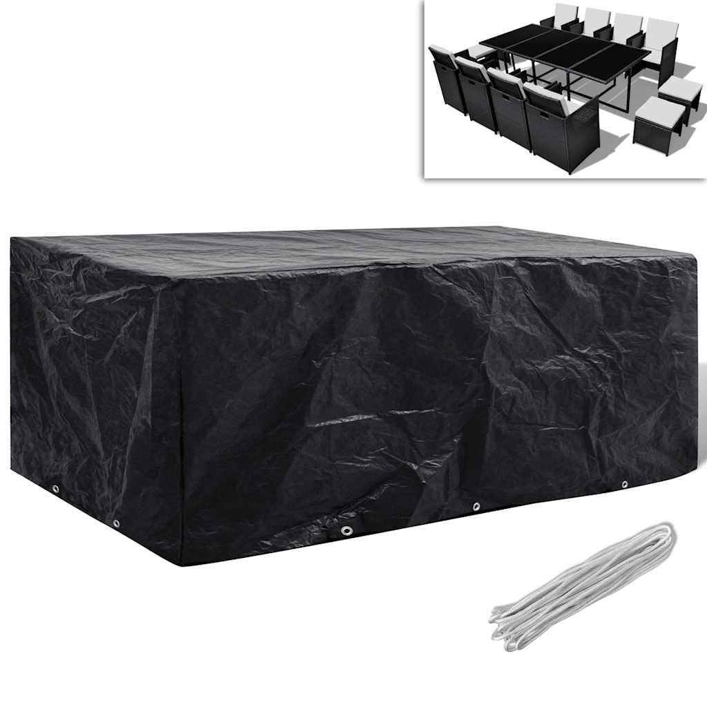 Walplus Aluminium Garden Furniture Cover - Black - 229 x 113 x 73 cm