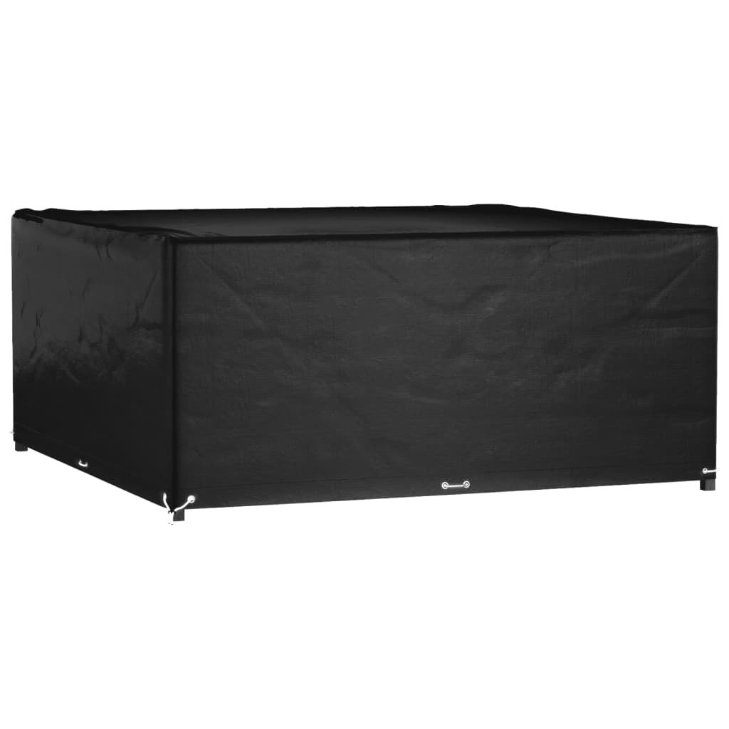 Walplus PE Square 16 Eyelets Garden Furniture Cover - Black - 205 x 205 x 90 cm