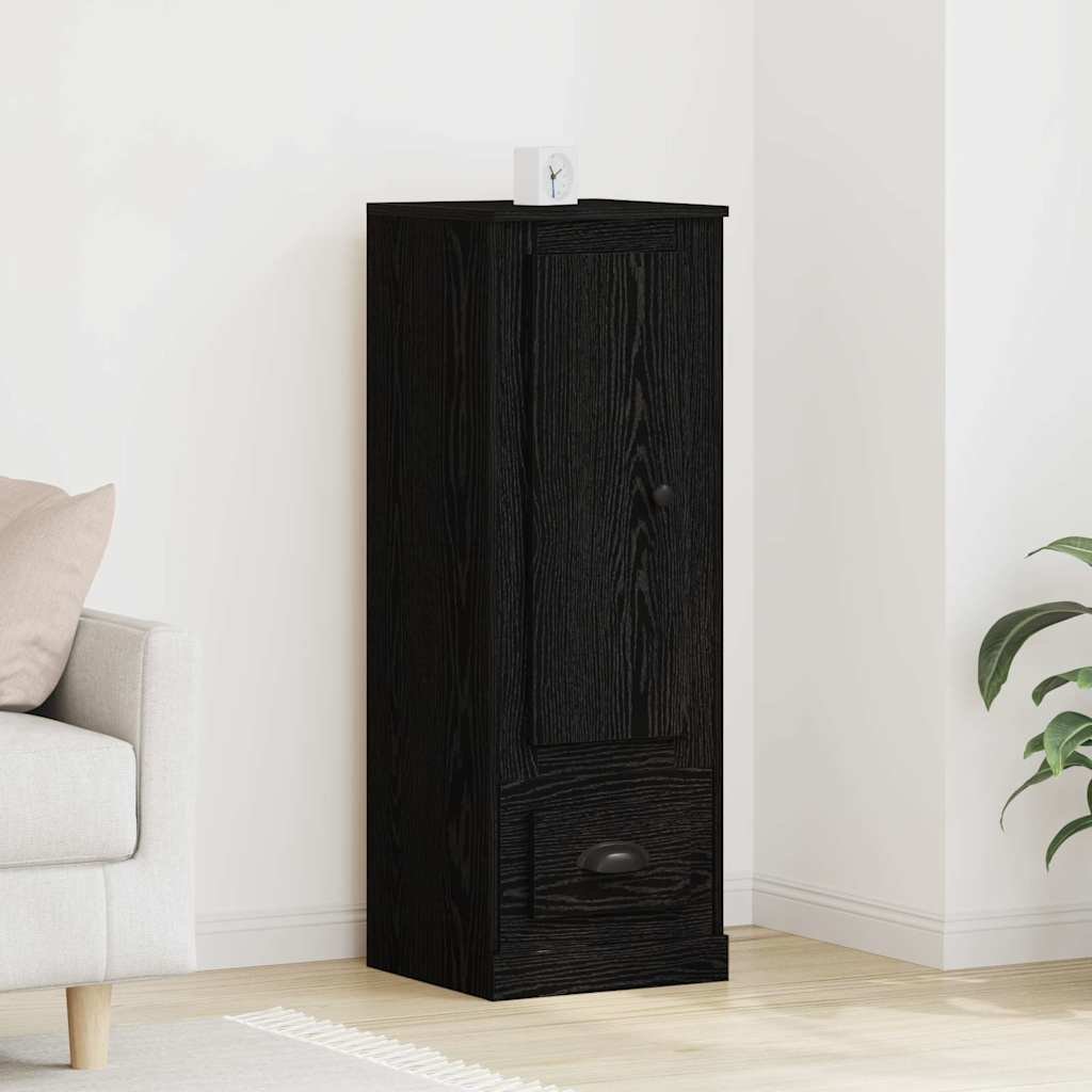 Walplus Engineered Wood 1 Drawer Highboard - Black Ash - 36 x 35.5 x 103.5 cm