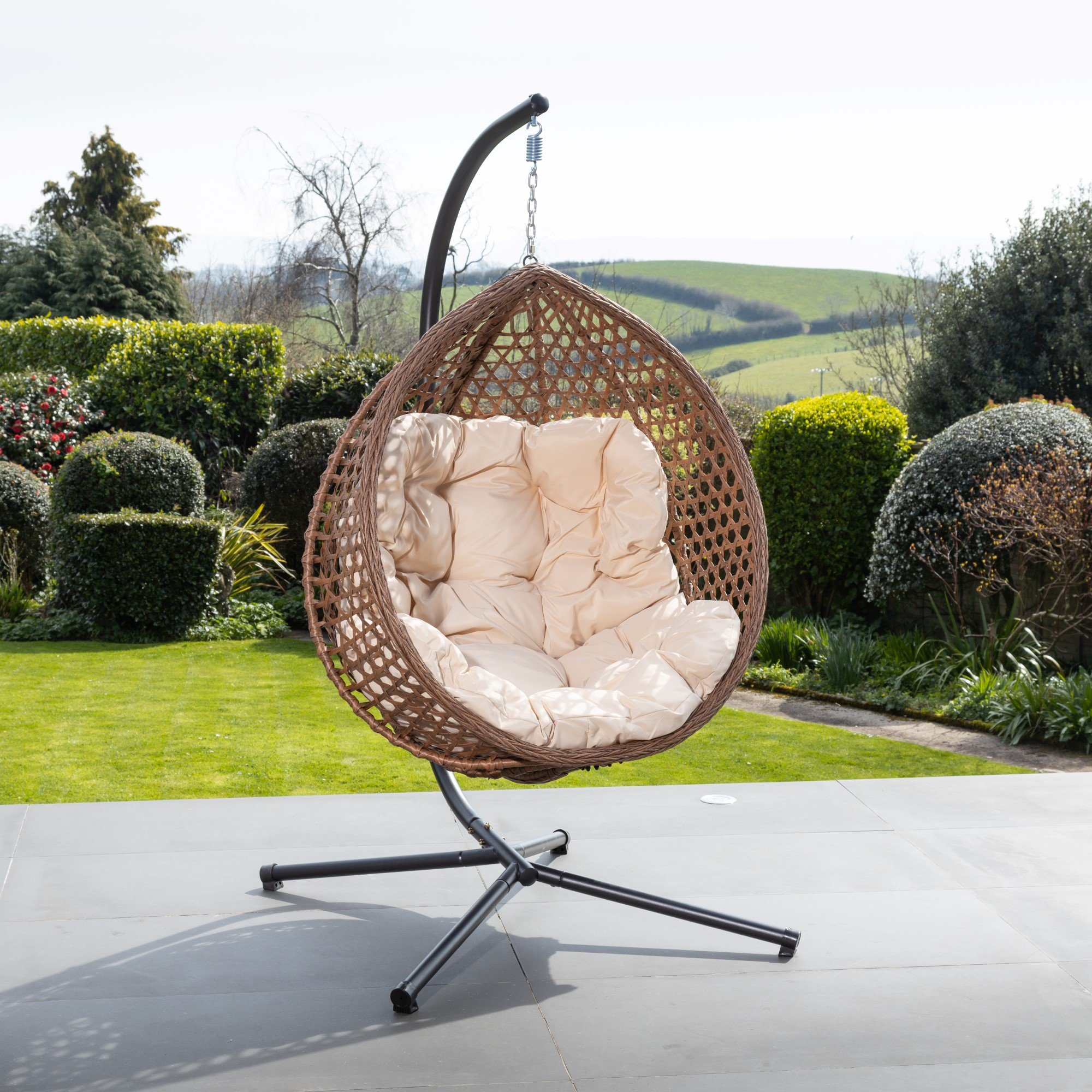 Artemis Home Bradshaw Swing Egg Pod Chair - Cream