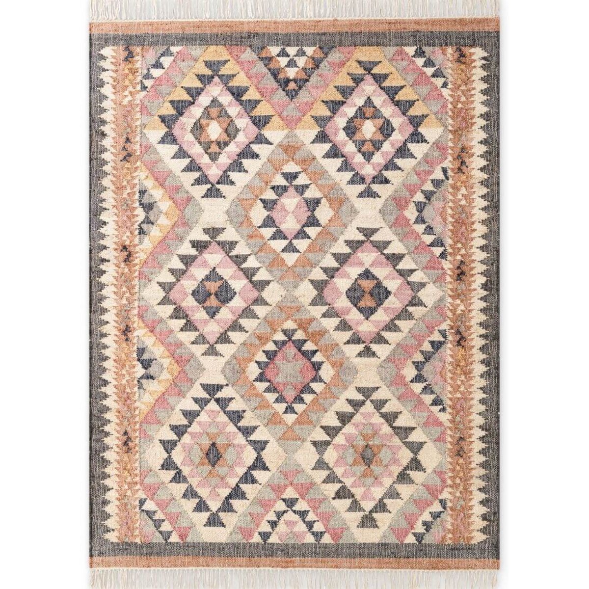 Hanse Home Multicoloured Polka Dot Roya Afghan Kelim Flatweave Rug - 160 x 230cm