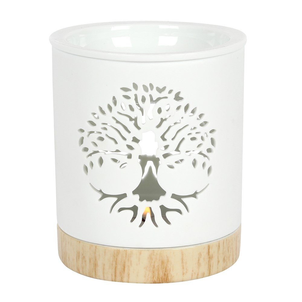 Something Different Tree Of Life Oil Burner - White