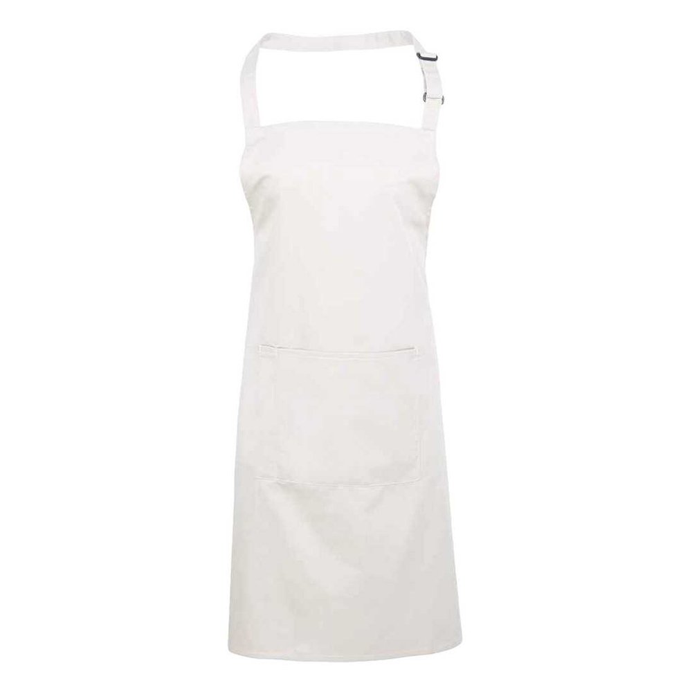 Premier Unisex Adult Colours Pocket Full Apron - White