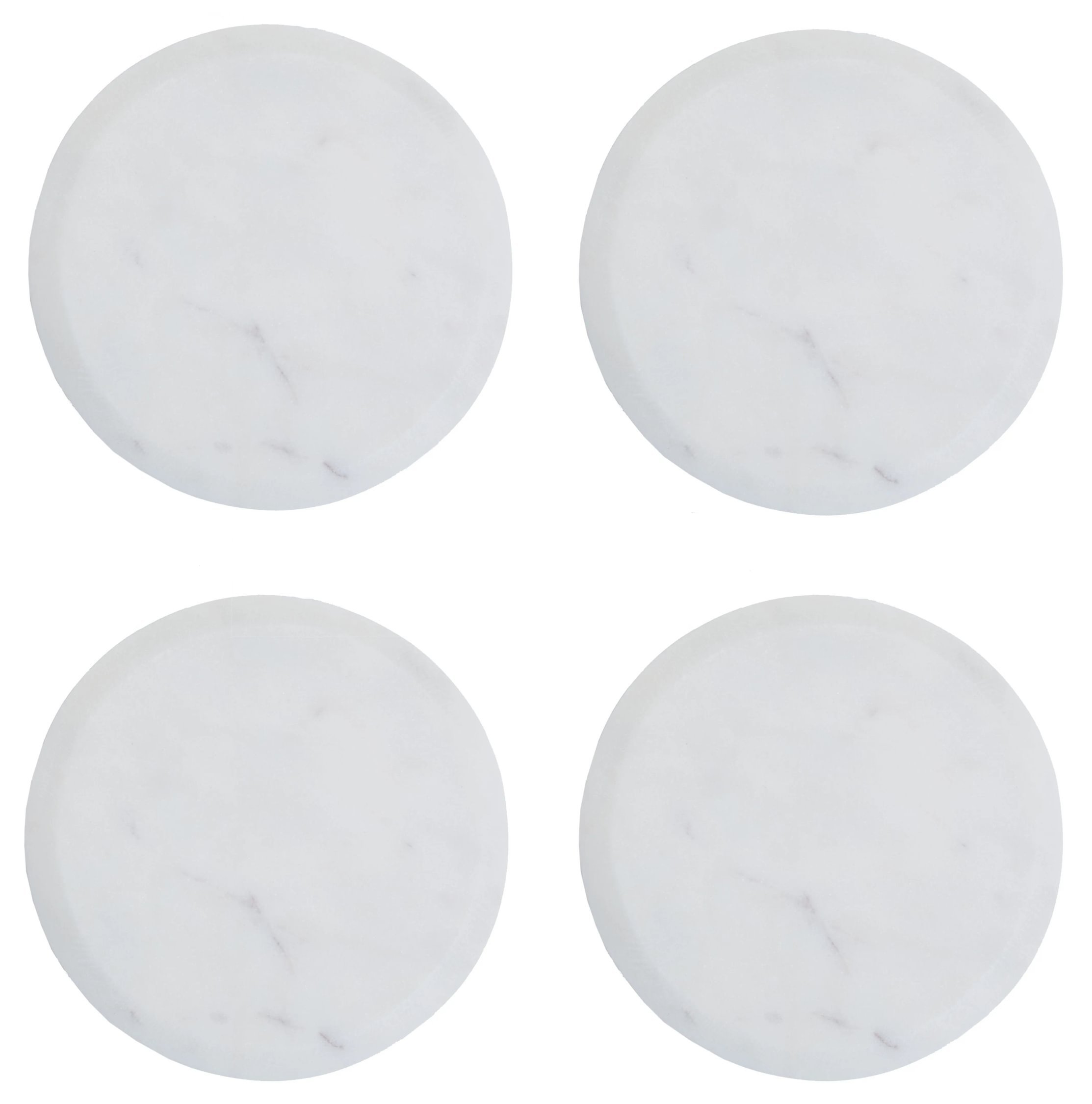 Orsina Set Of 4 Kindia Marble Coasters - White