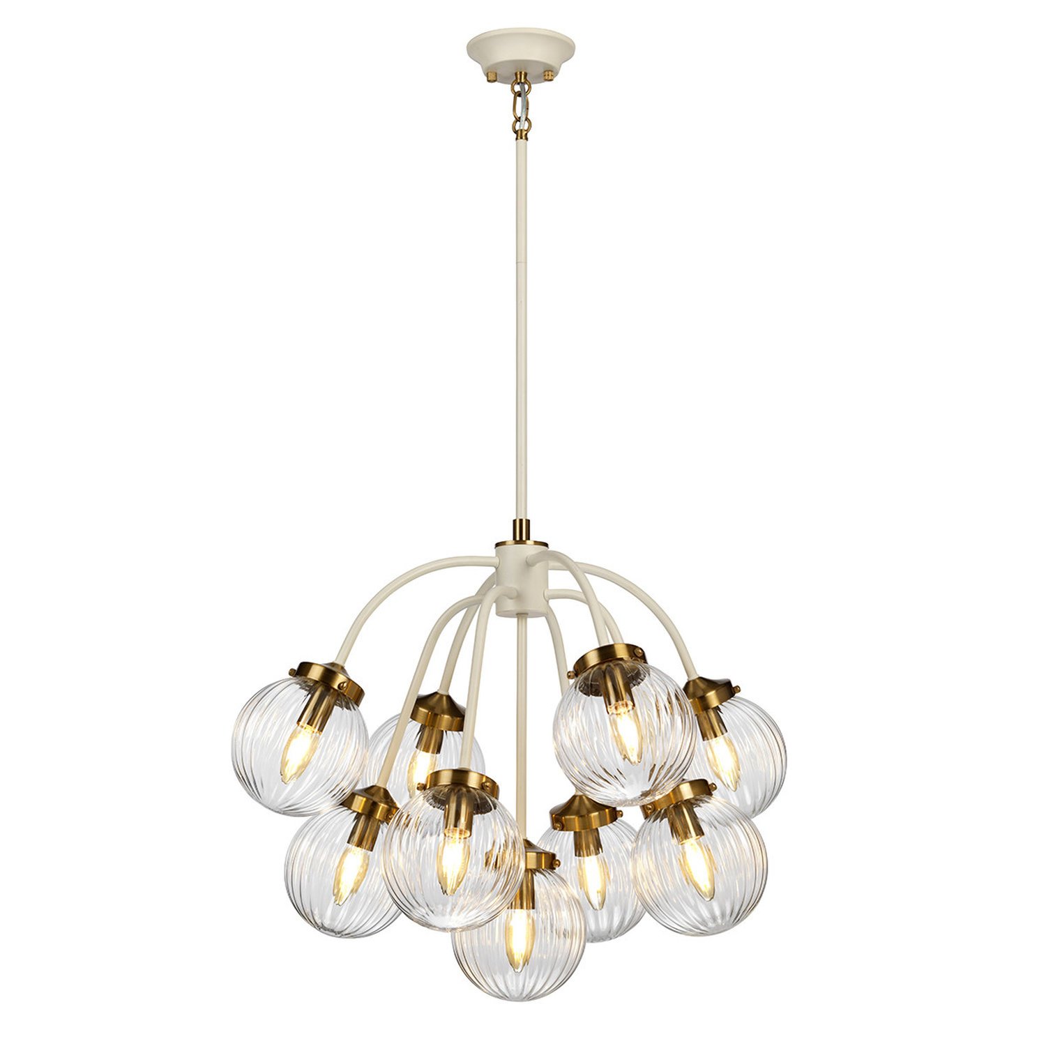 Elstead Cosmos 9 Arm Pendant Light - Cream Painted