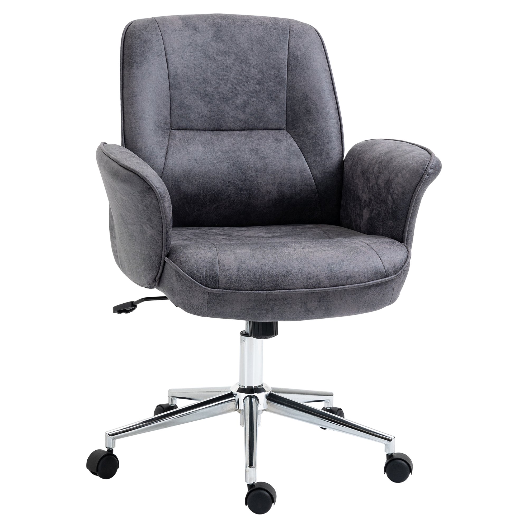 Vinsetto Swivel Mid Back Computer Office Chair - Charcoal Grey