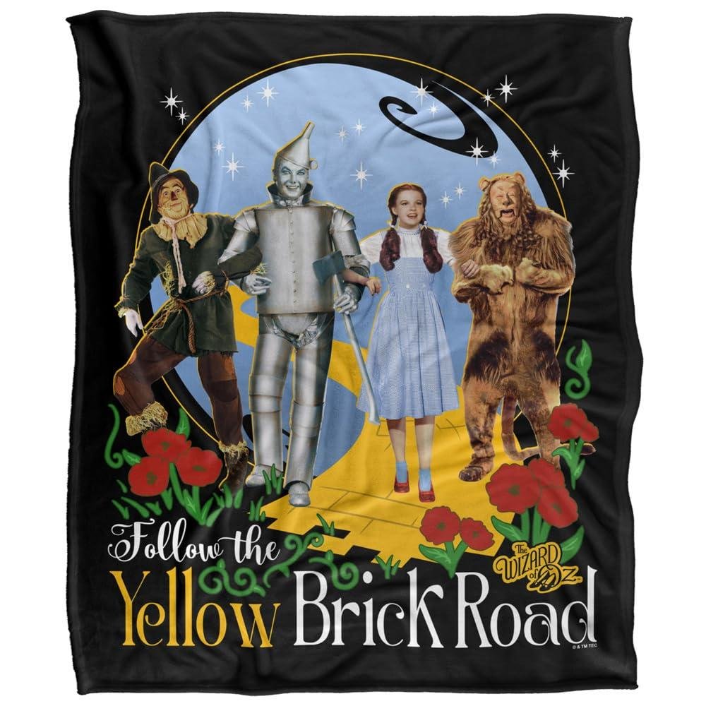 The Wizard Of Oz Yellow Brick Road Soft Touch Blanket - 152cm x 127cm